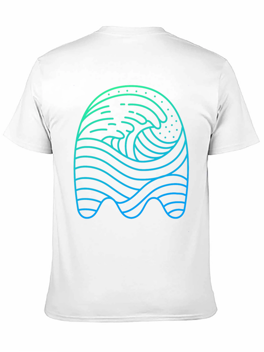 Abstract Wave Graphic T-Shirt - Stylish Mens Tee