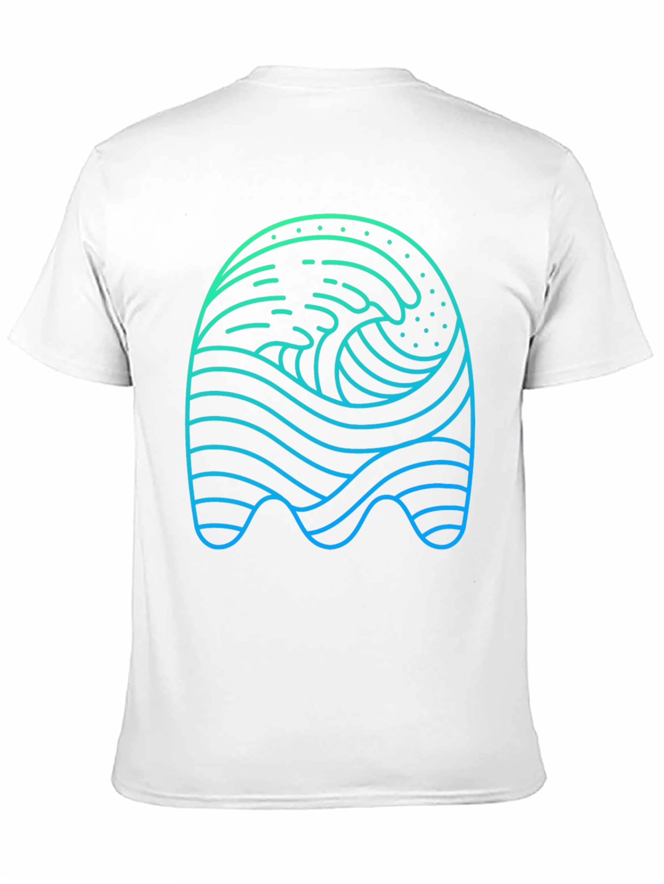 Abstract Wave Graphic T-Shirt - Stylish Mens Tee