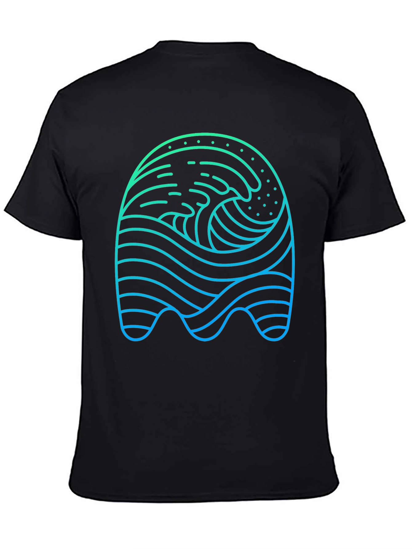 Abstract Wave Graphic T-Shirt - Stylish Mens Tee