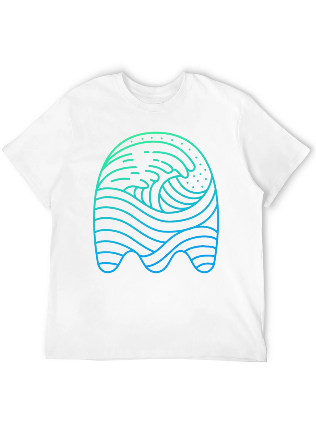 Abstract Wave Graphic T-Shirt - Stylish Mens Tee