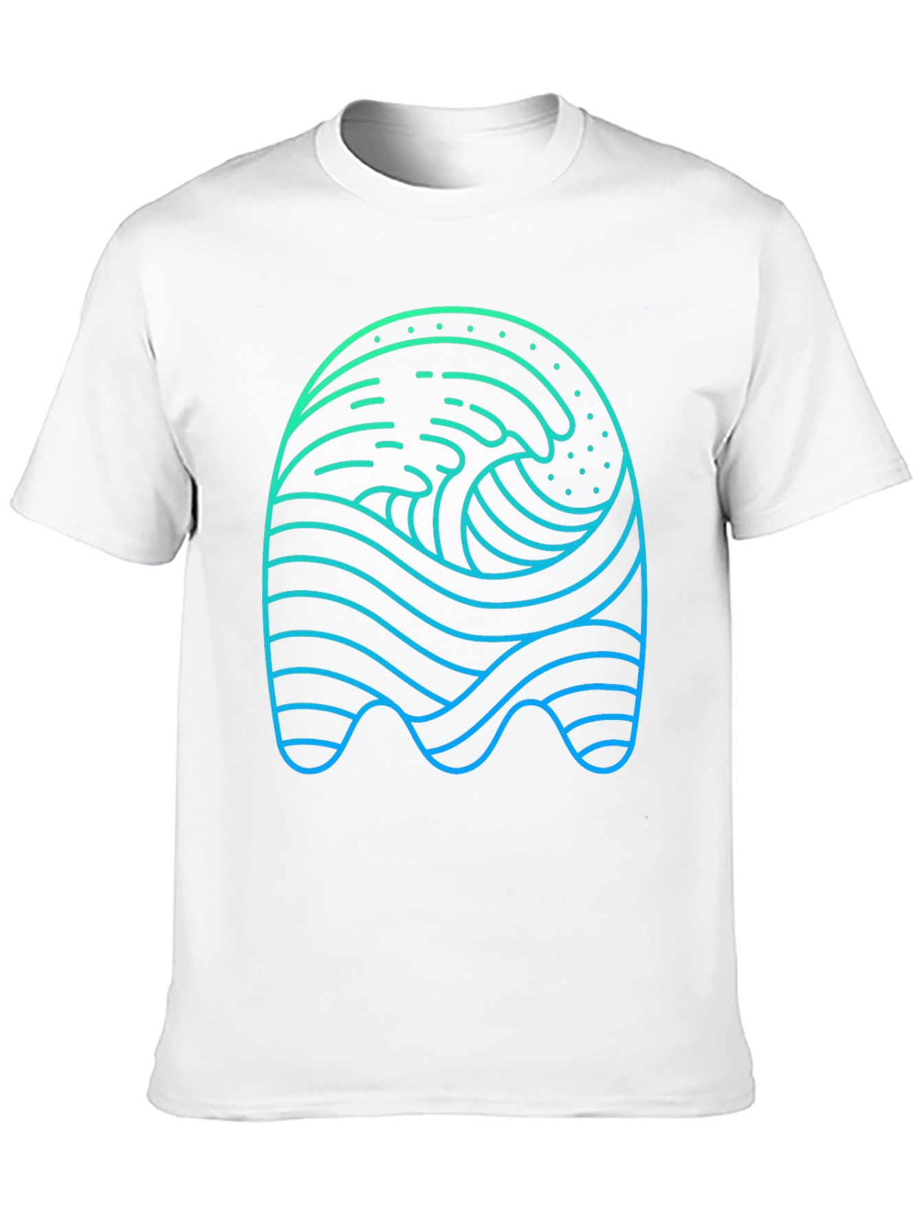 Abstract Wave Graphic T-Shirt - Stylish Mens Tee