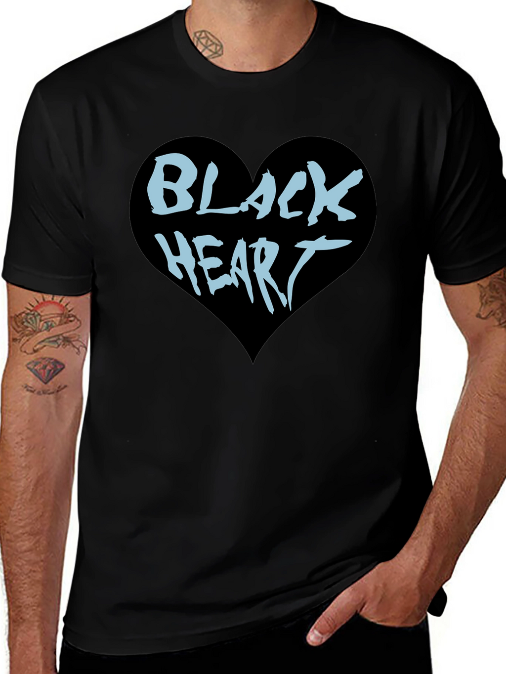 Black Heart Graphic Tee - Cool & Edgy Style
