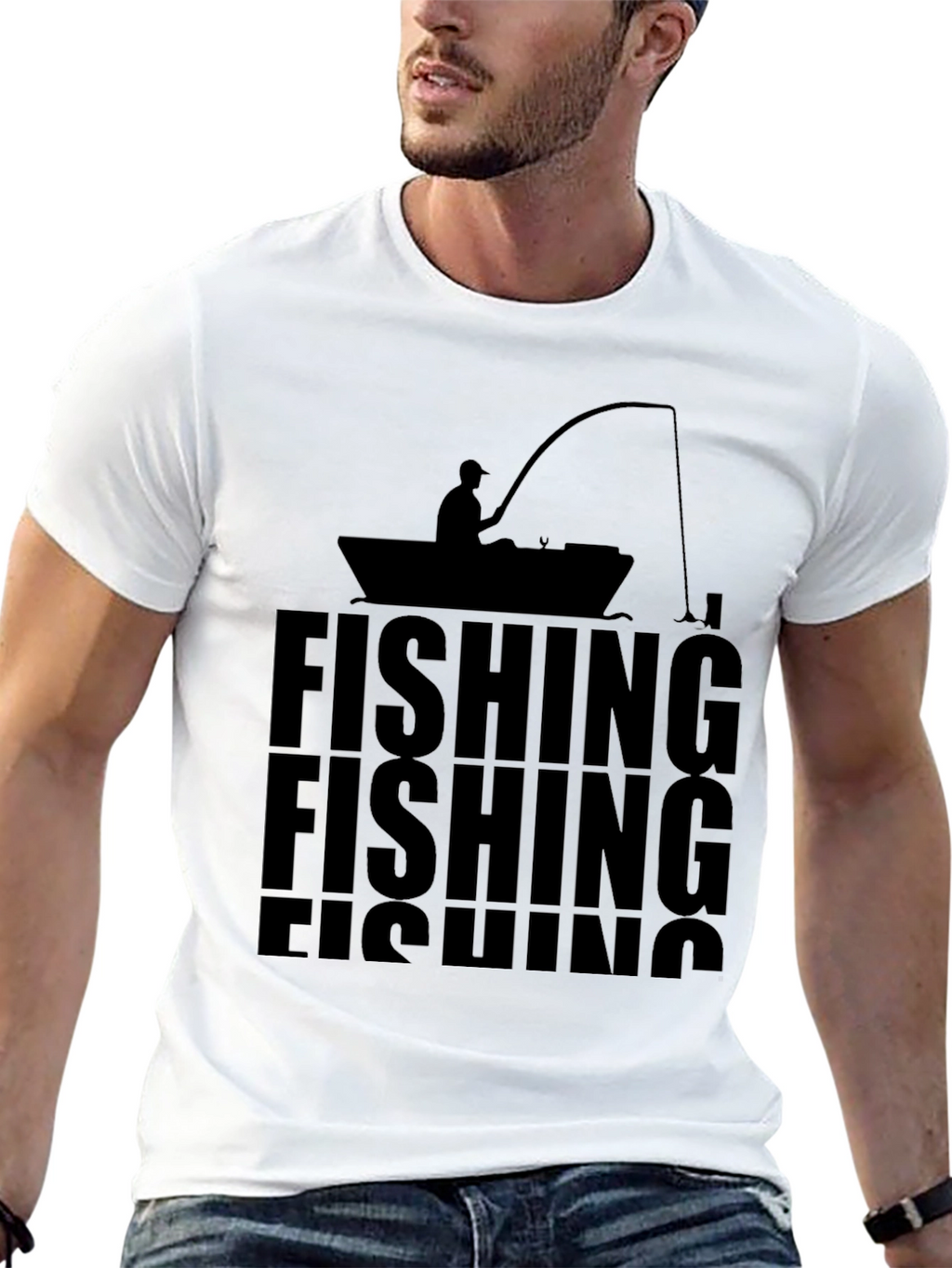 Fishing T-Shirt - Silhouette Design