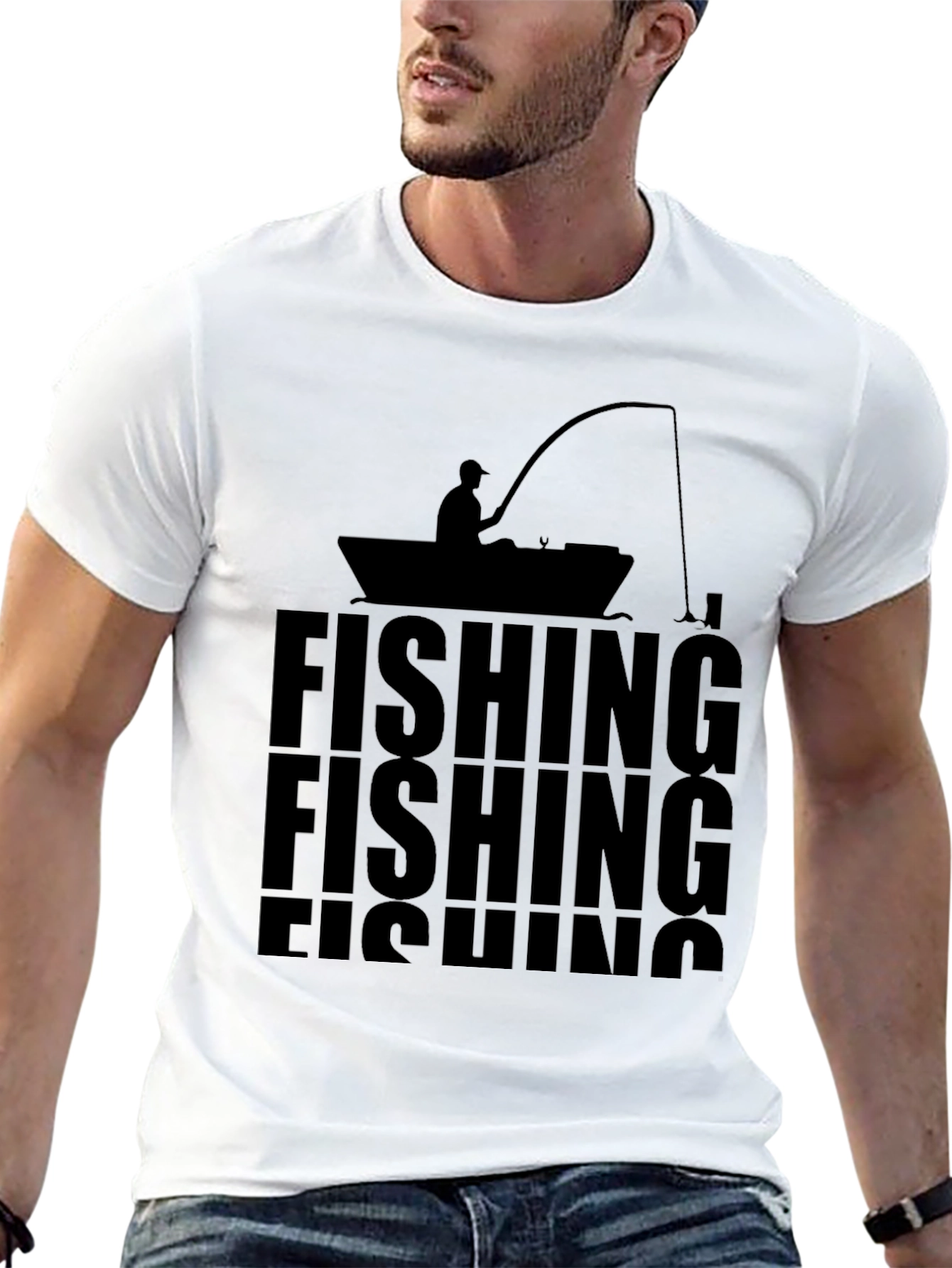 Fishing T-Shirt - Silhouette Design