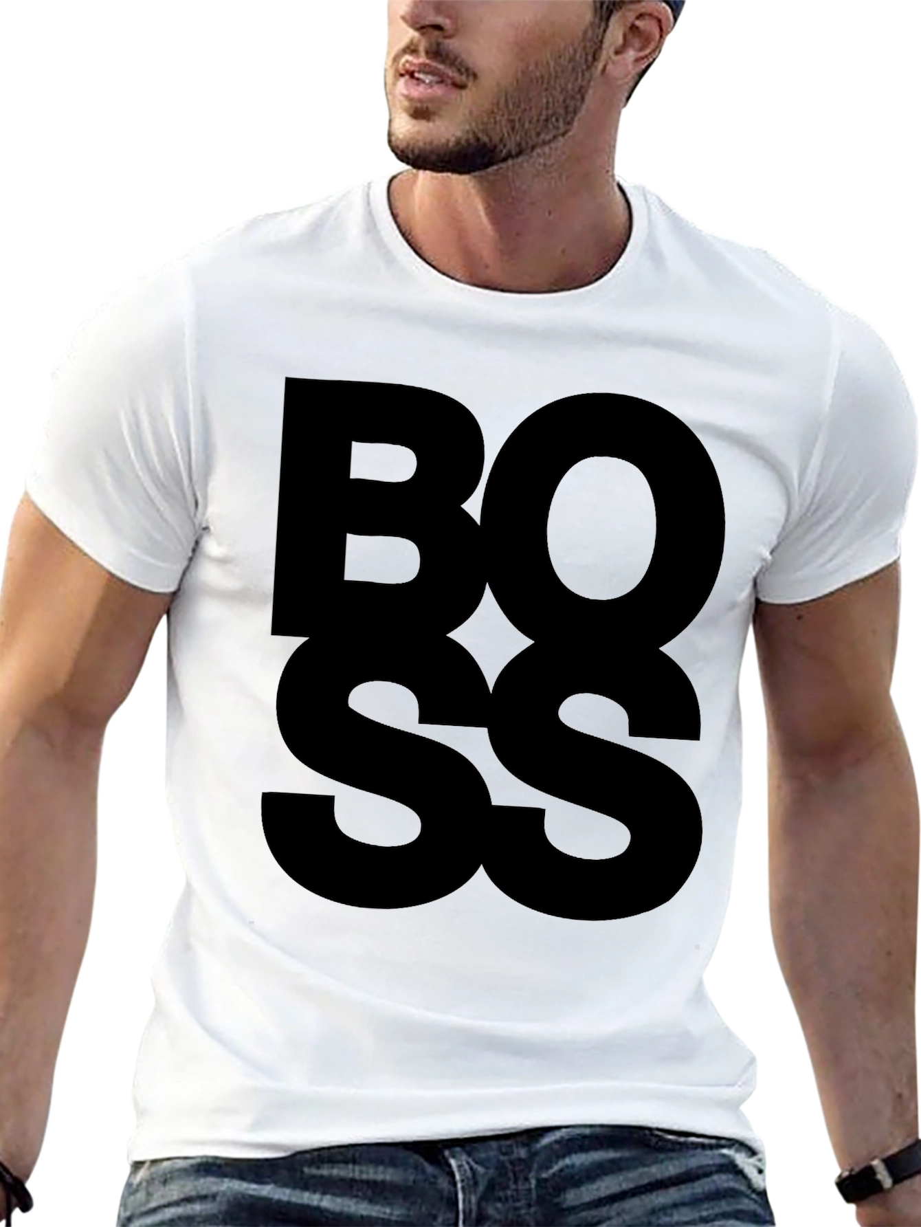 Bold BOSS Graphic Tee - Mens Black T-Shirt