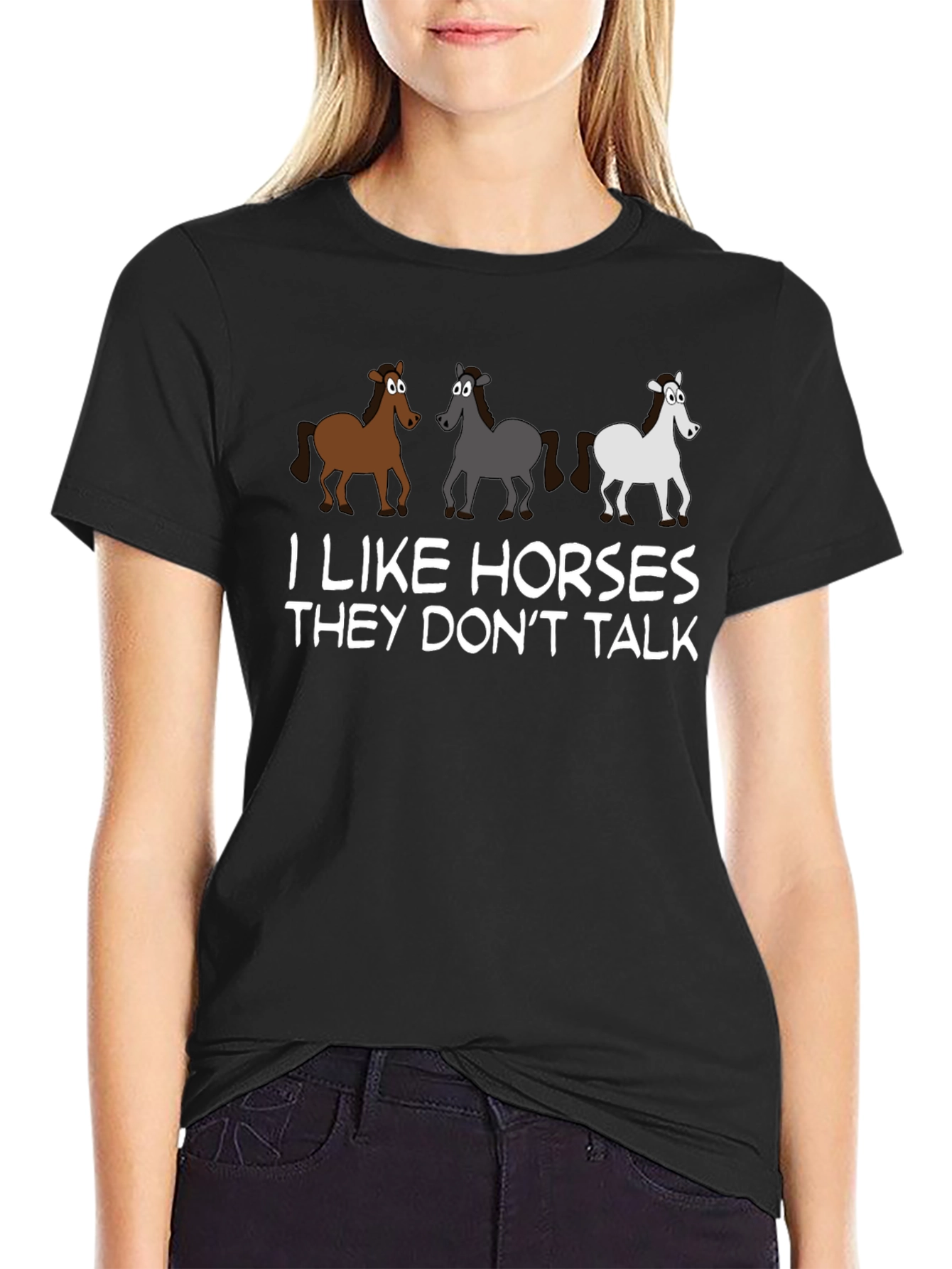 I Like Horses Funny Graphic Tee