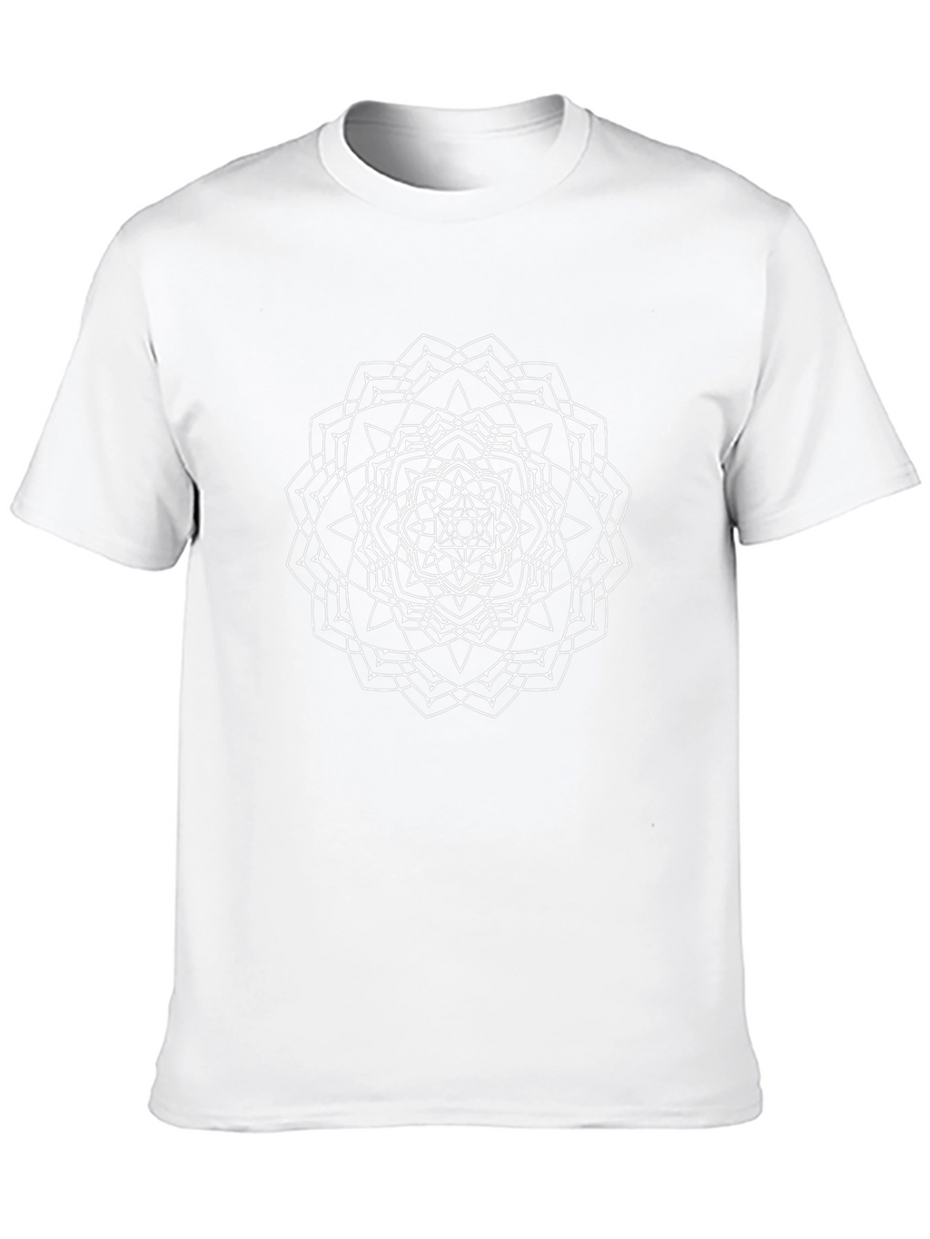 Geometric Mandala Graphic Tee - Black