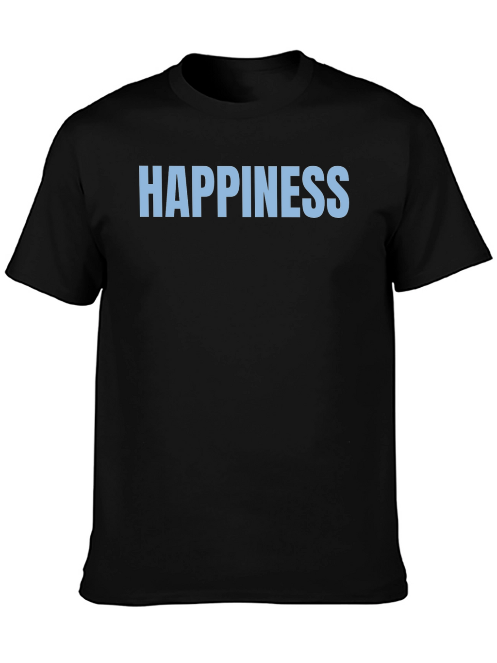 Happiness Graphic Tee - Black Casual T-Shirt