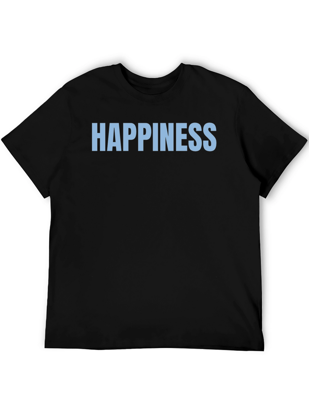 Happiness Graphic Tee - Black Casual T-Shirt