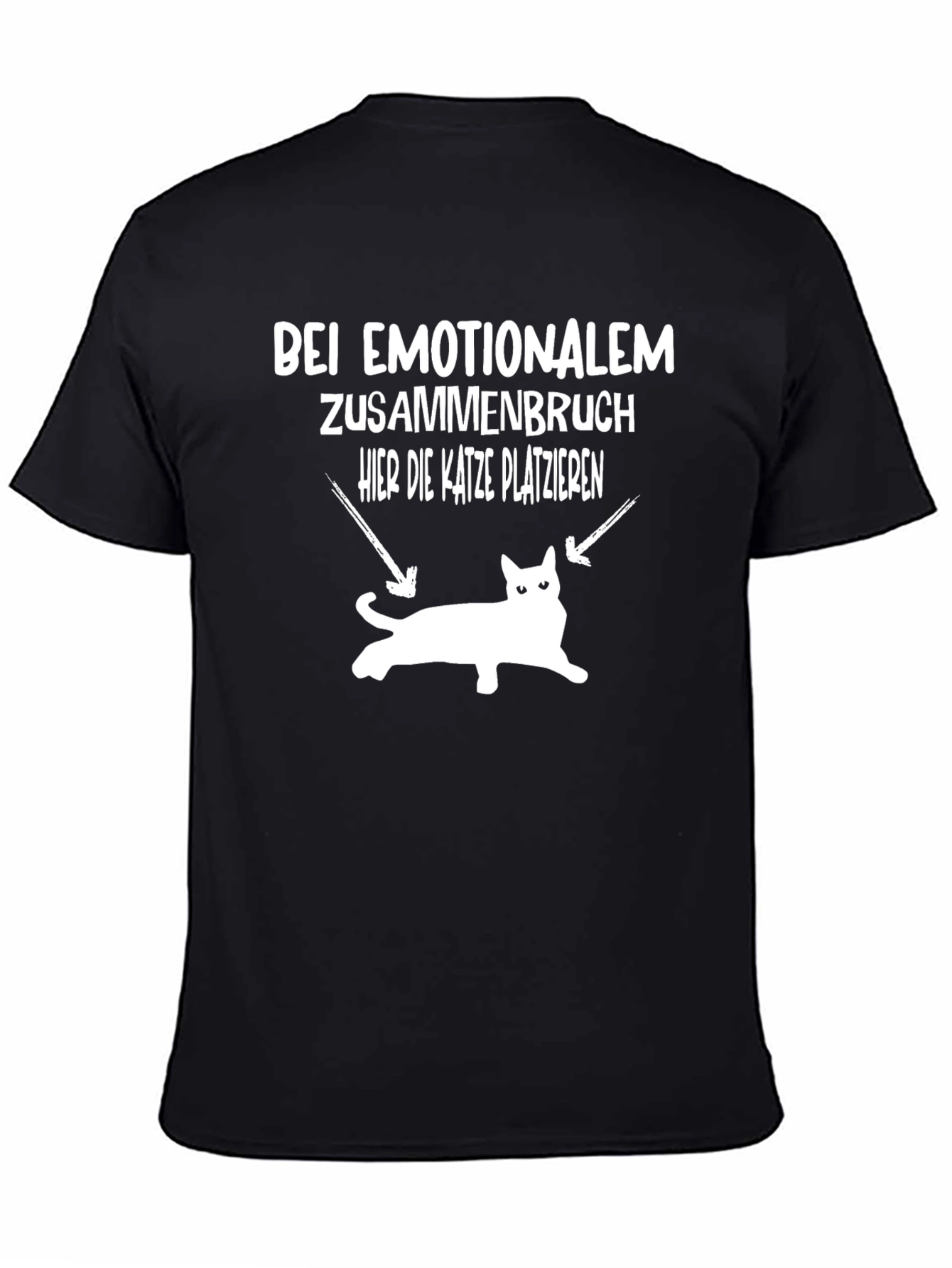 Emotional Support Cat T-Shirt - Unisex Black Cotton Tee
