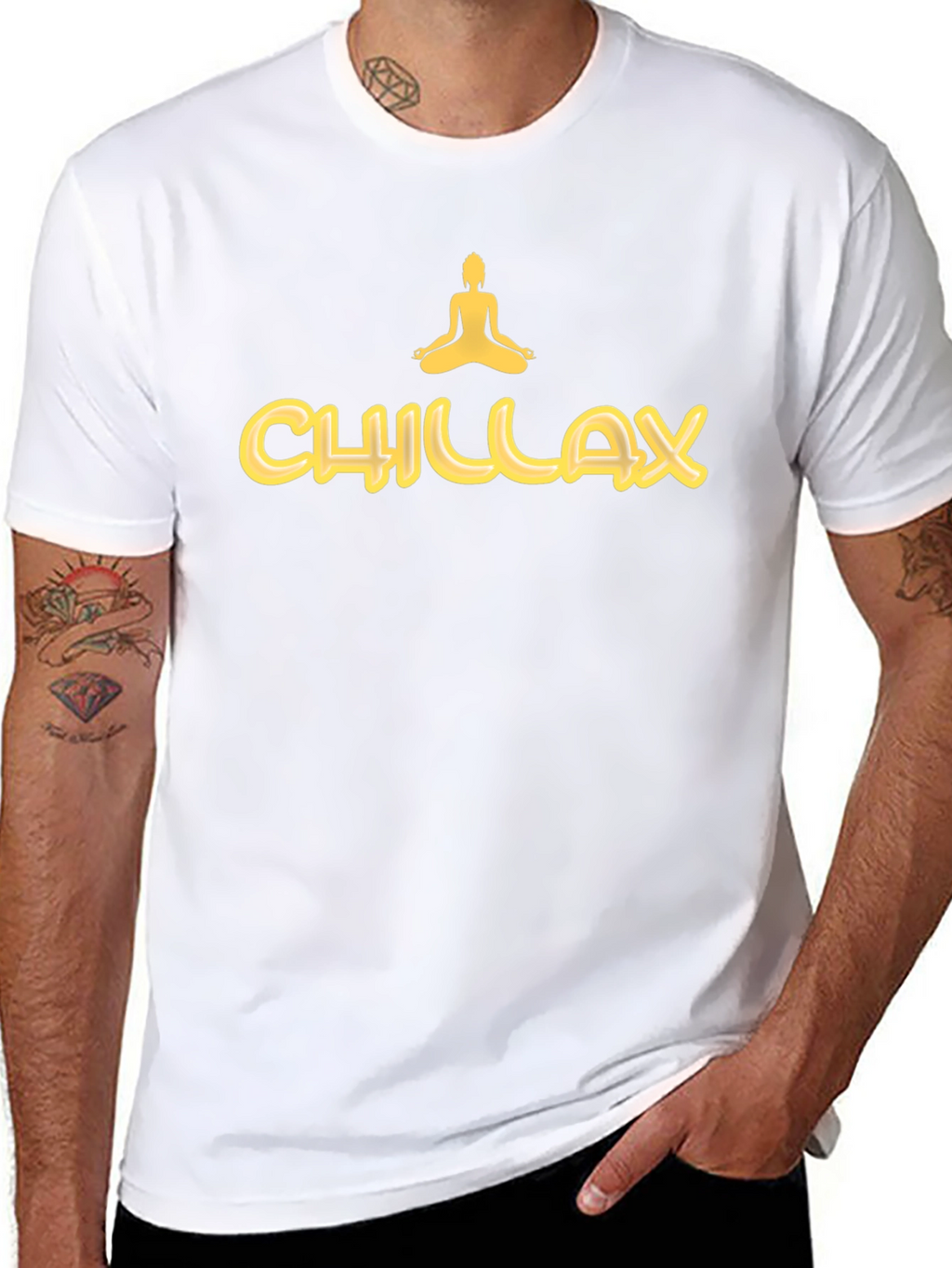 Chillax Mens Black Graphic Tee