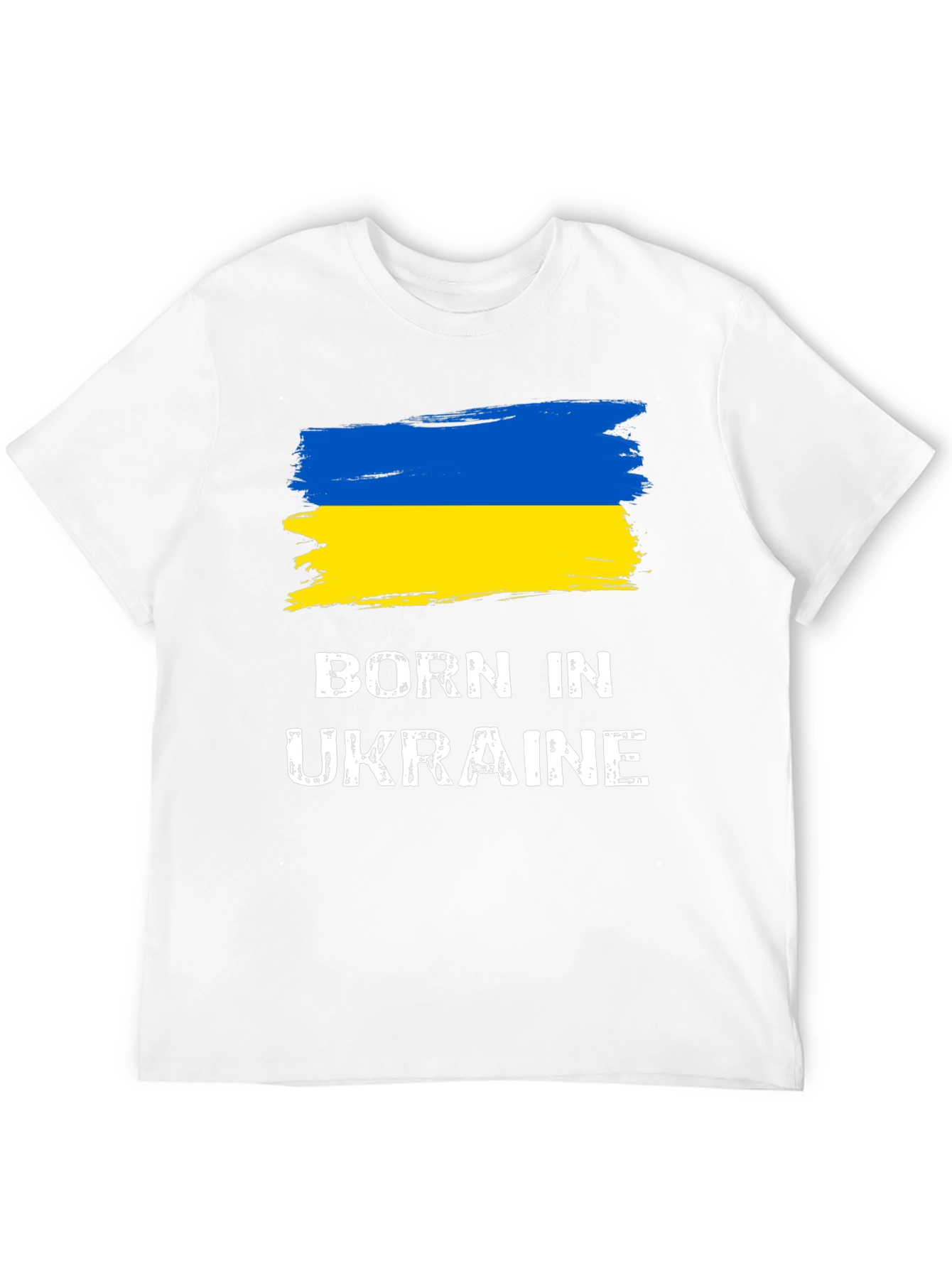Born In Ukraine Flag Graphic T-Shirt