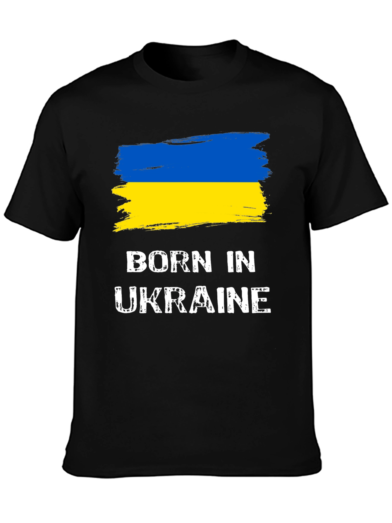 Born In Ukraine Flag Graphic T-Shirt