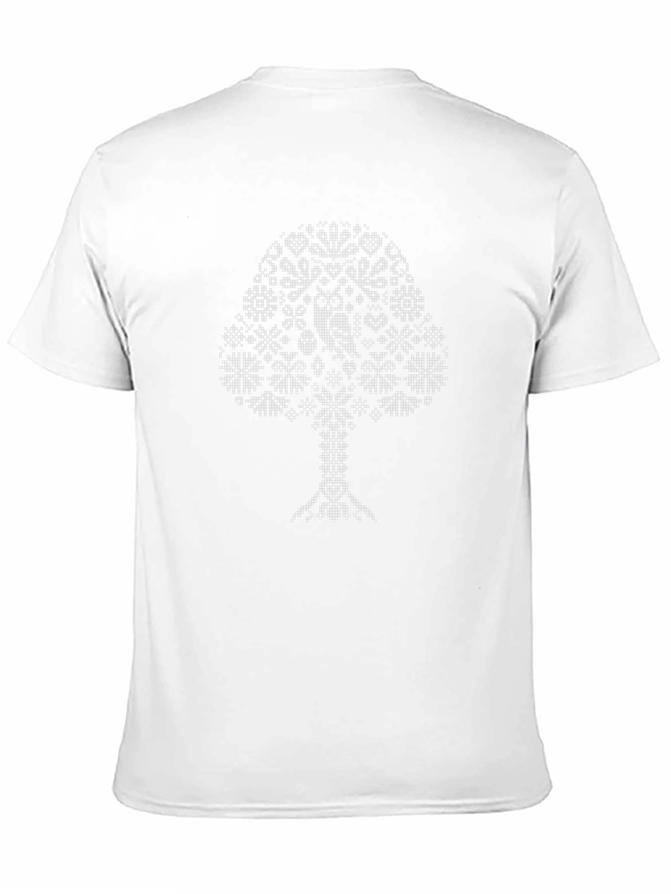 Pixelated Tree Graphic T-Shirt - Black