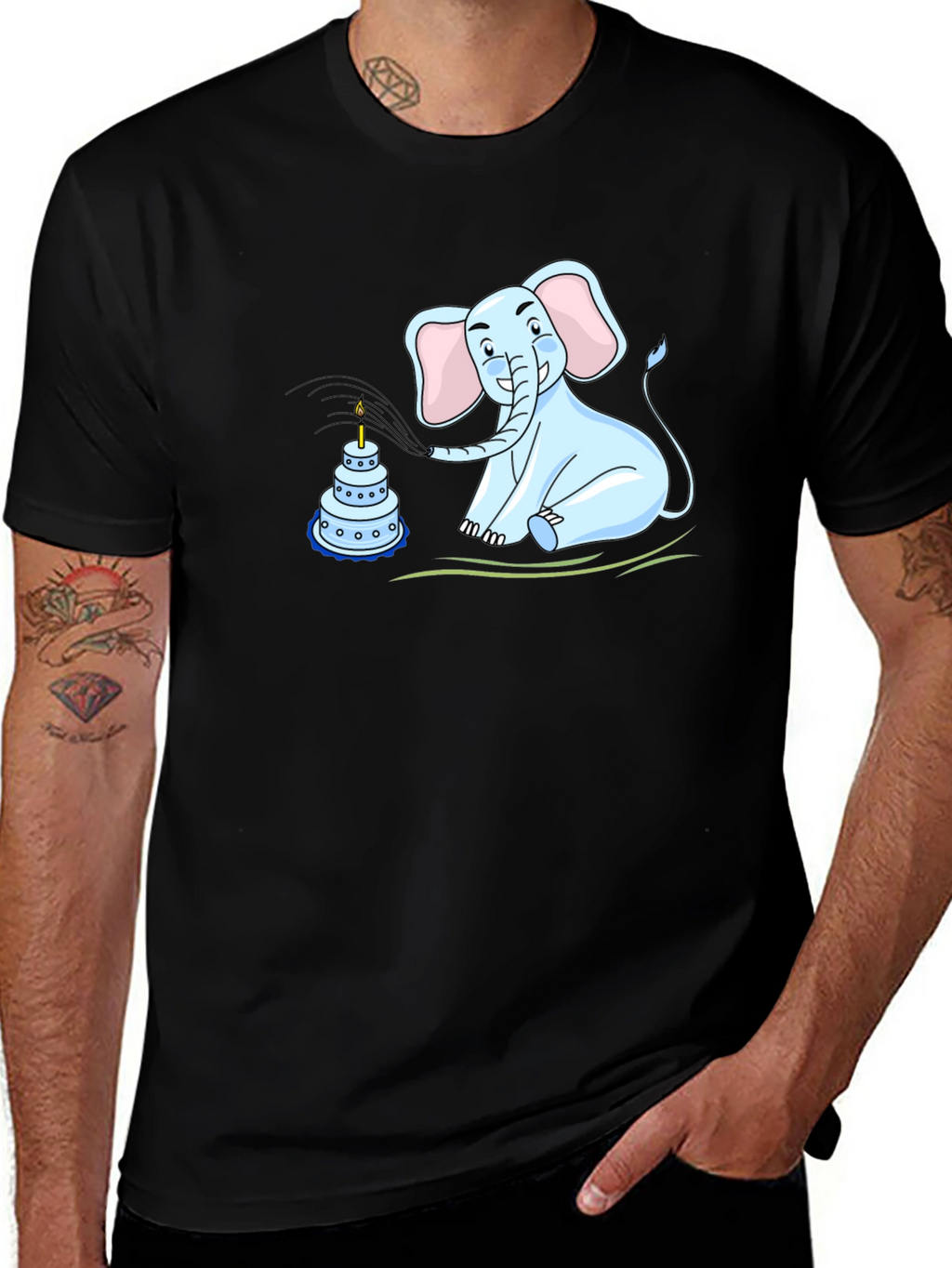 Elephant Birthday Cake T-Shirt
