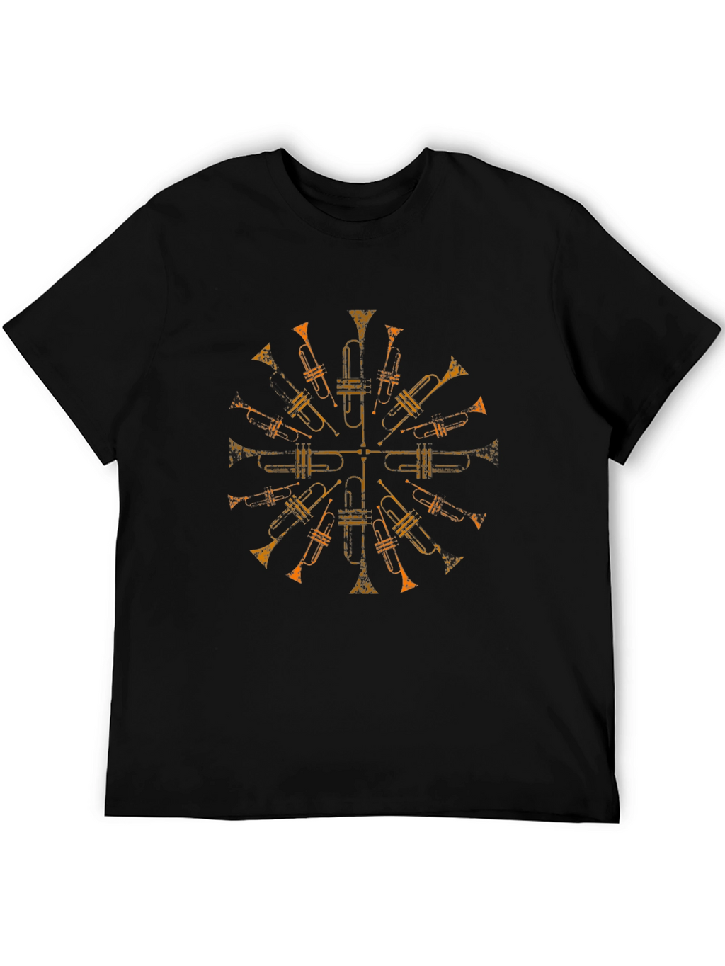 Trumpet Mandala Black T-Shirt