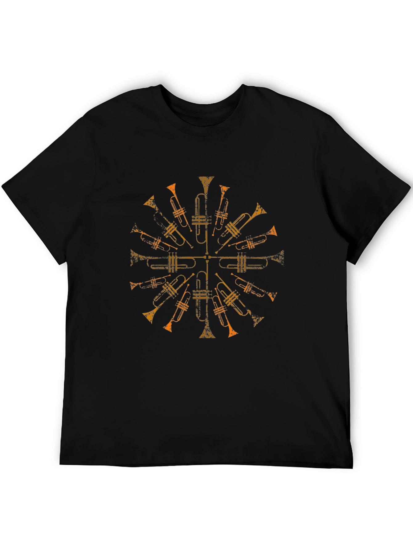 Trumpet Mandala Black T-Shirt