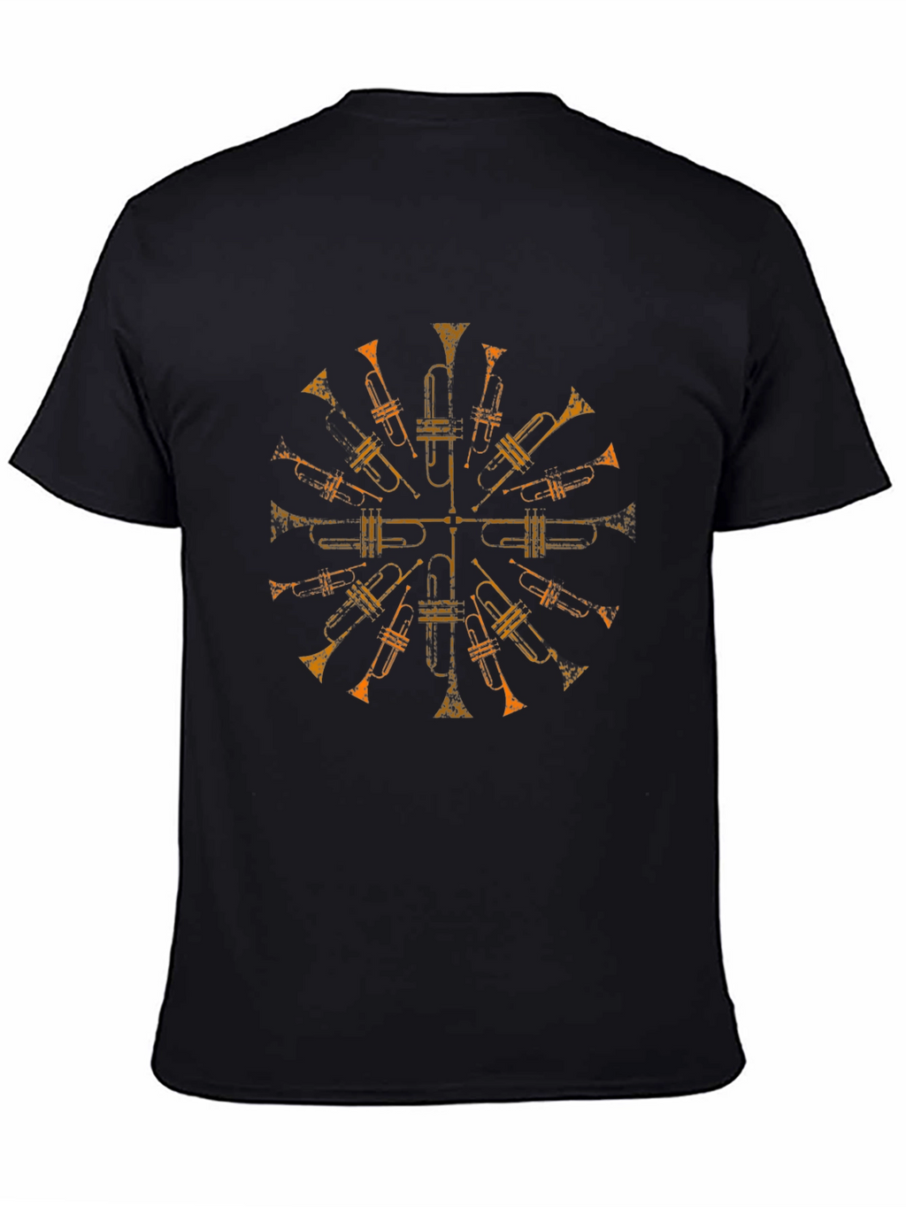 Trumpet Mandala Black T-Shirt