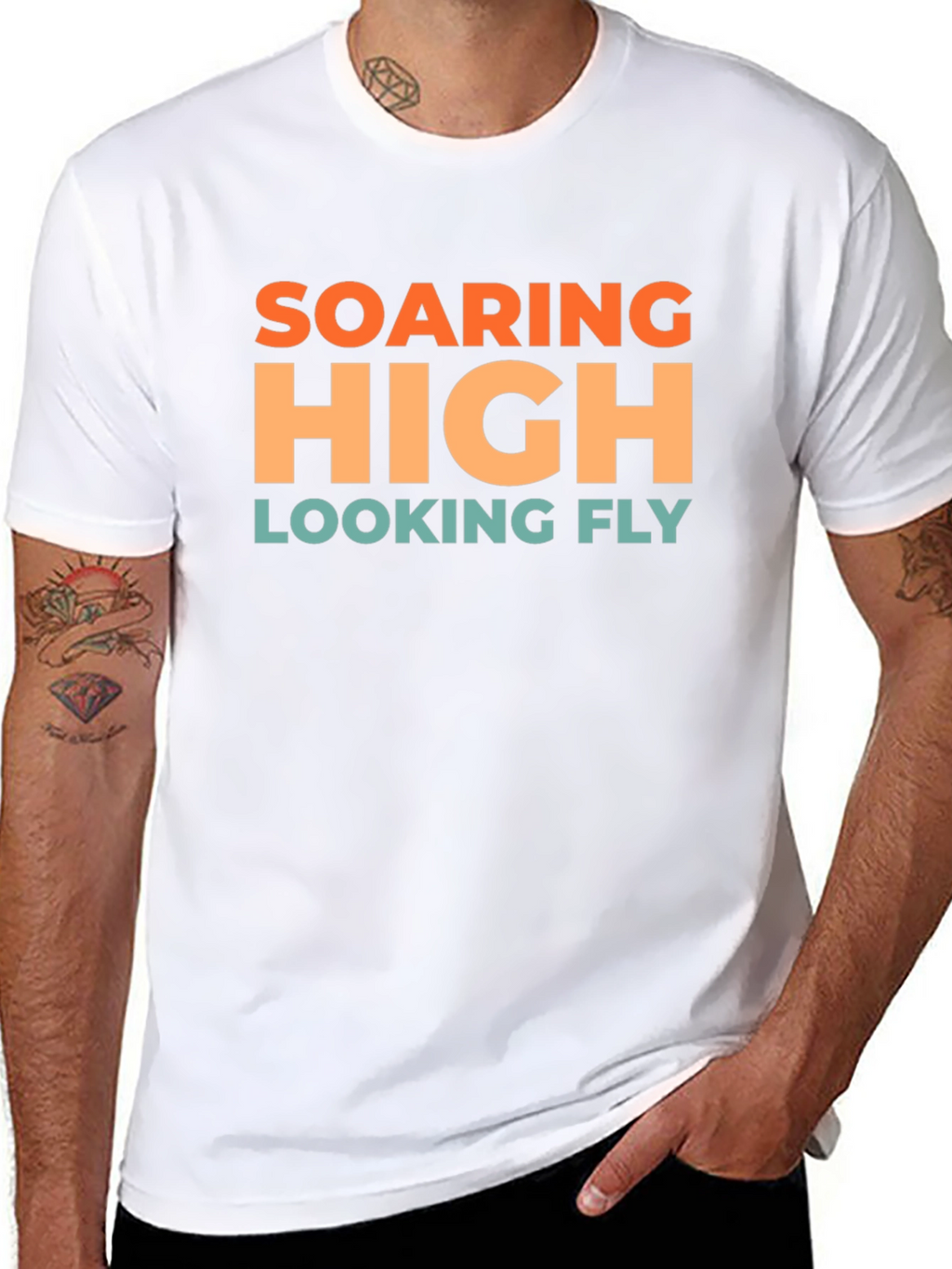 Soaring High Looking Fly Black T-Shirt