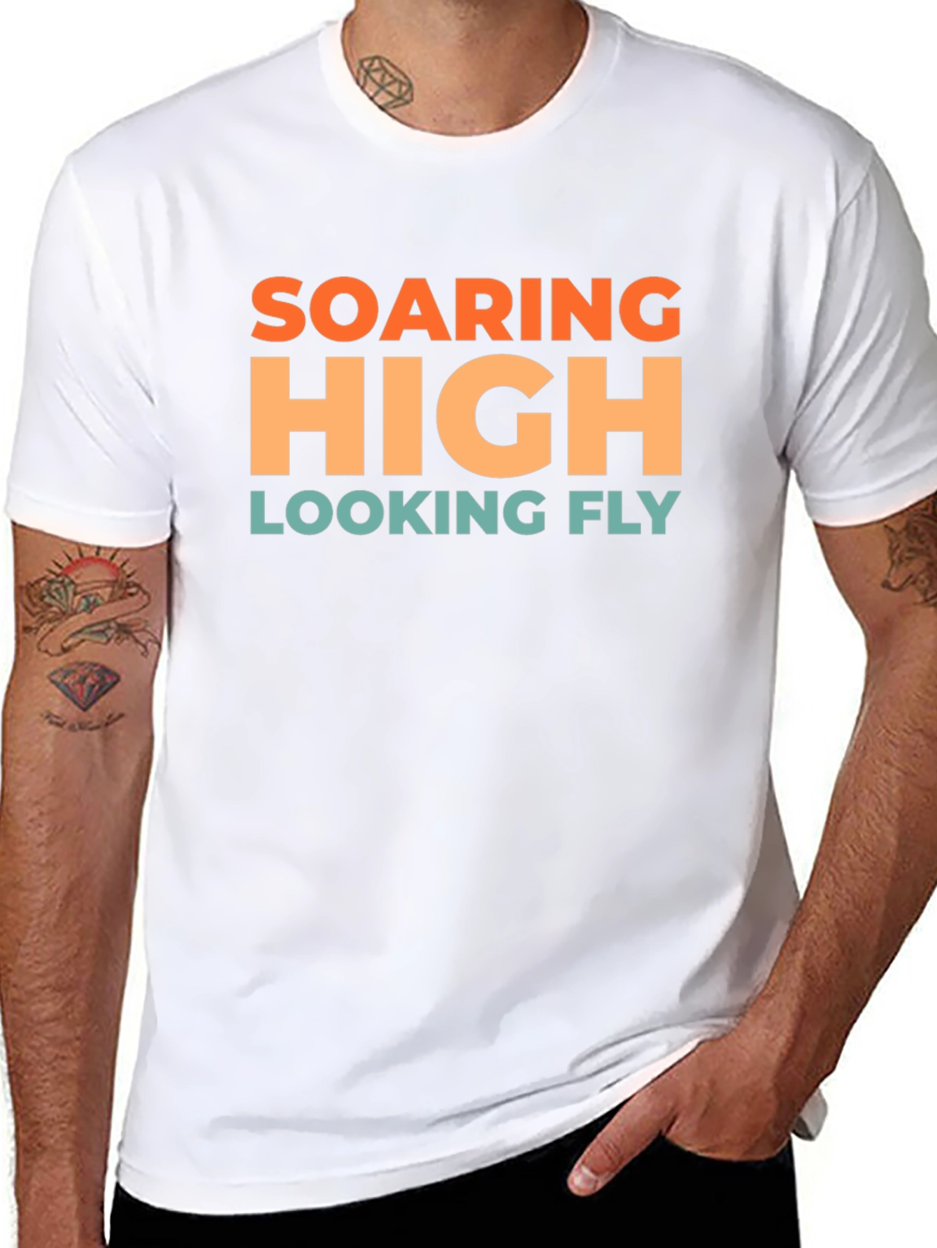 Soaring High Looking Fly Black T-Shirt