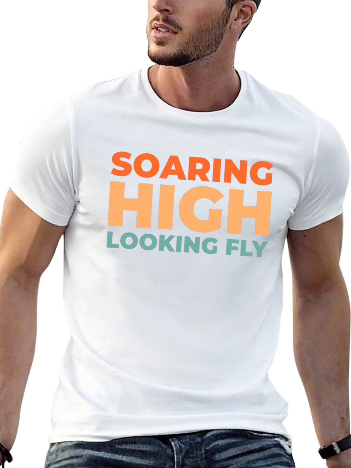 Soaring High Looking Fly Black T-Shirt