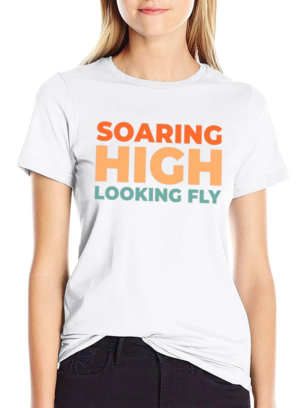 Soaring High Looking Fly Black T-Shirt