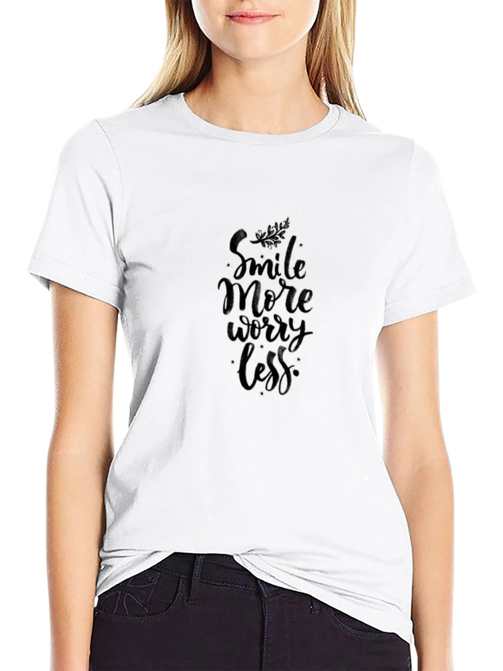 Smile More Worry Less Graphic Tee
