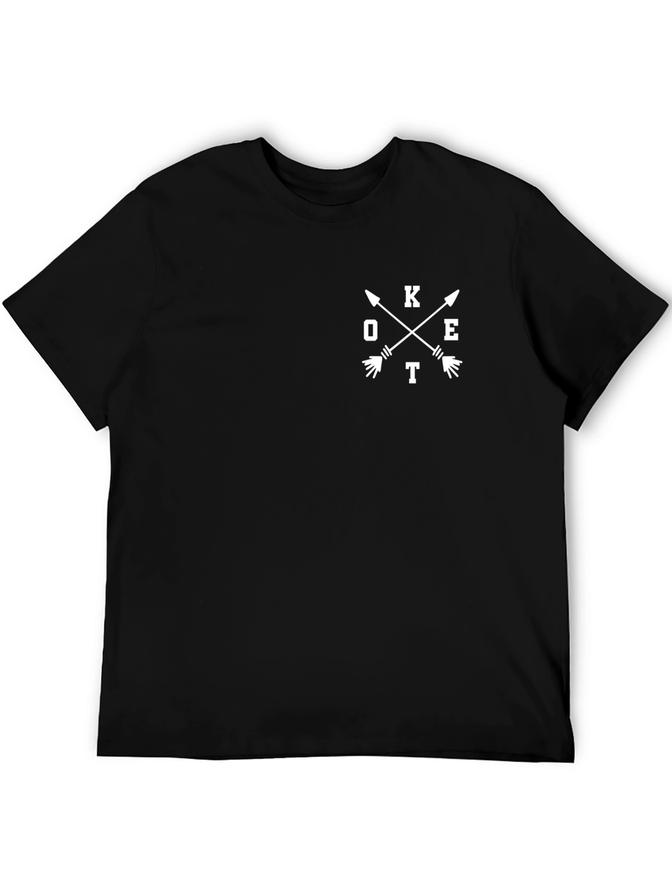Mens Arrow Graphic Tee - Casual Cotton Blend Top