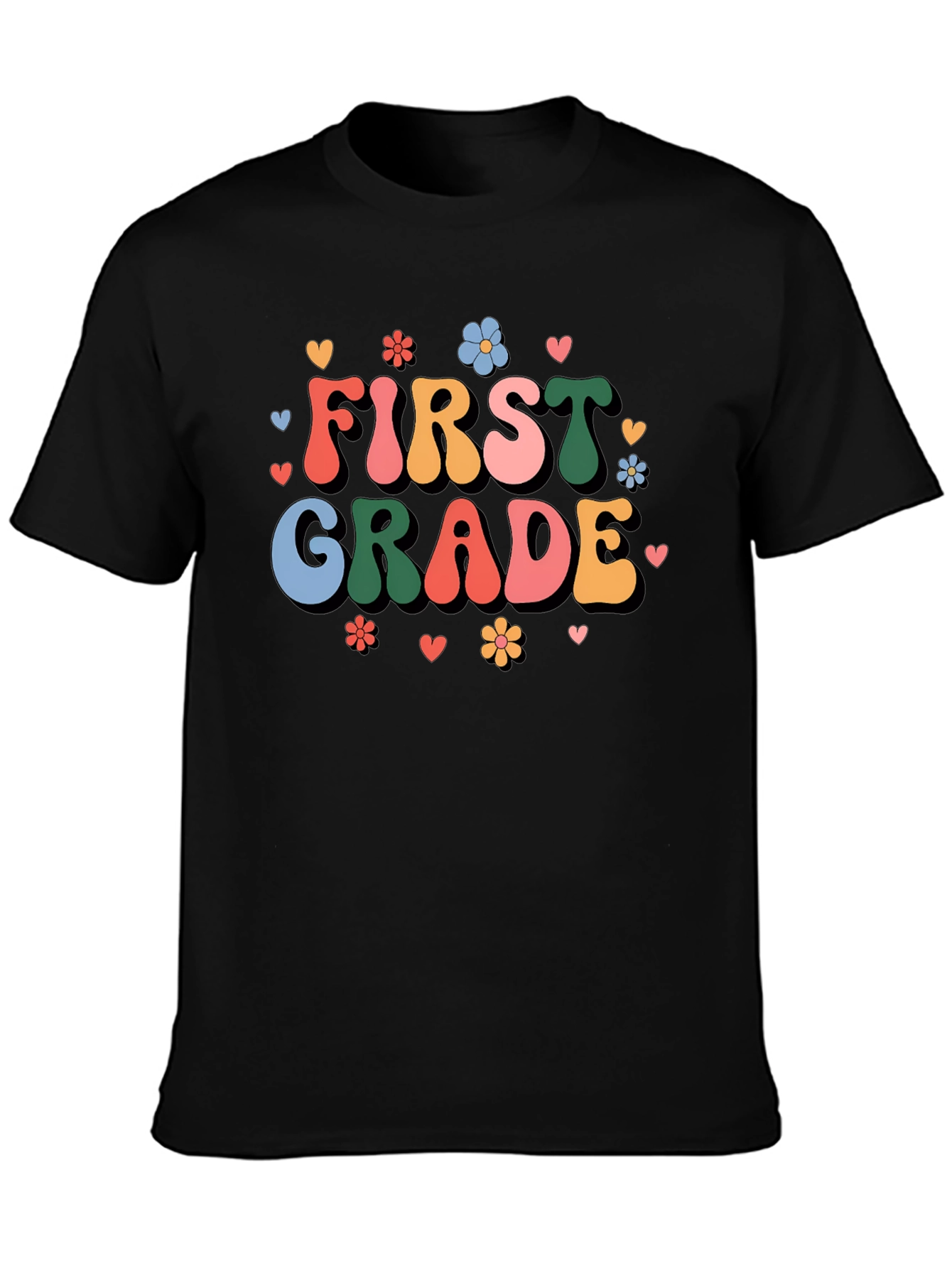 First Grade Teacher Retro Style Graphic Tee