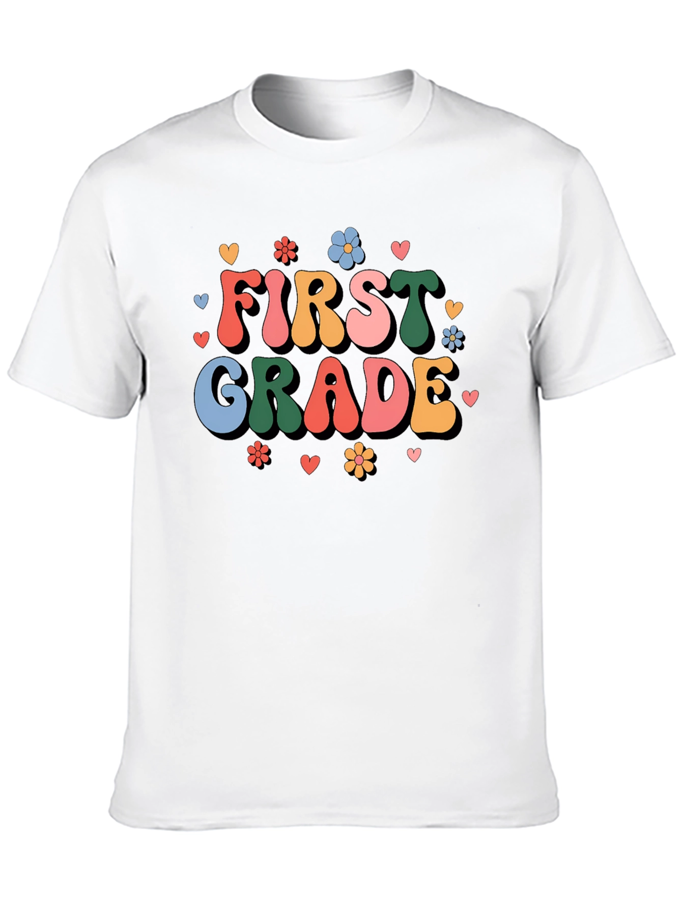 First Grade Teacher Retro Style Graphic Tee