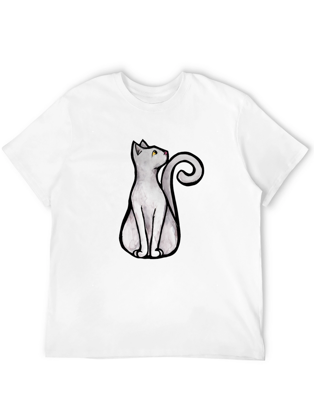 Cool Cat Graphic Tee - Black Cotton T-Shirt