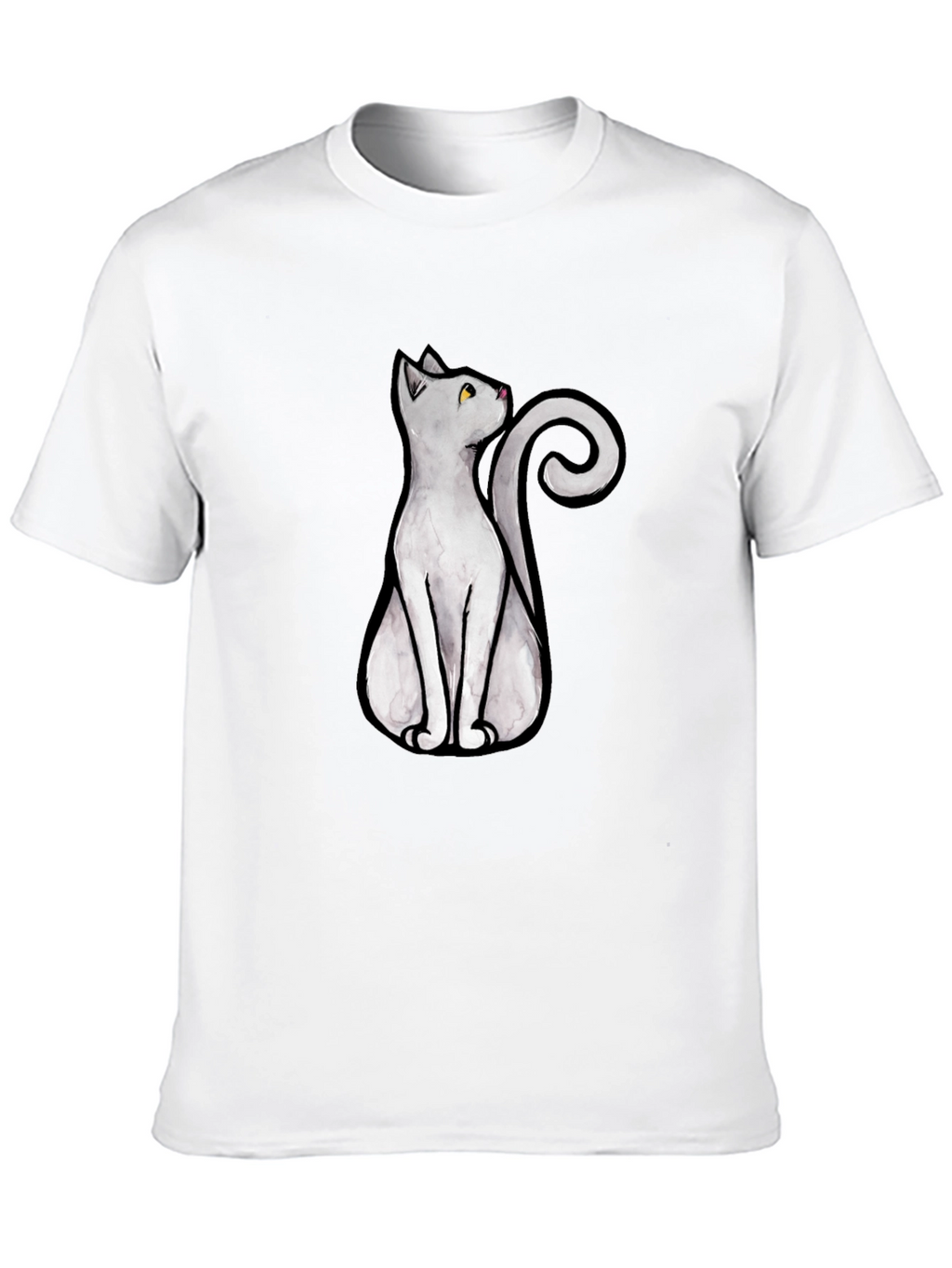 Cool Cat Graphic Tee - Black Cotton T-Shirt