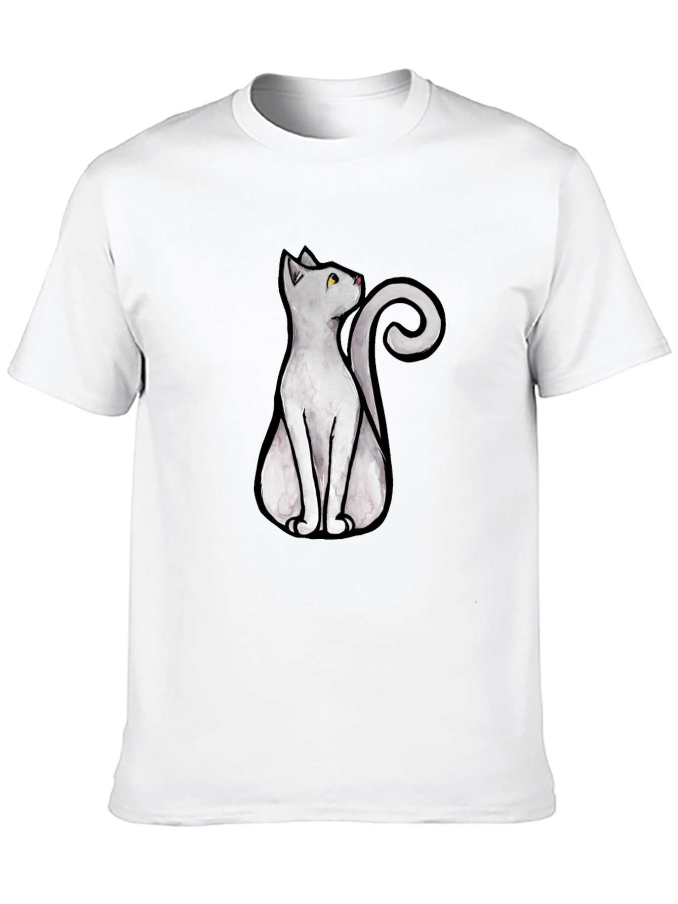 Cool Cat Graphic Tee - Black Cotton T-Shirt