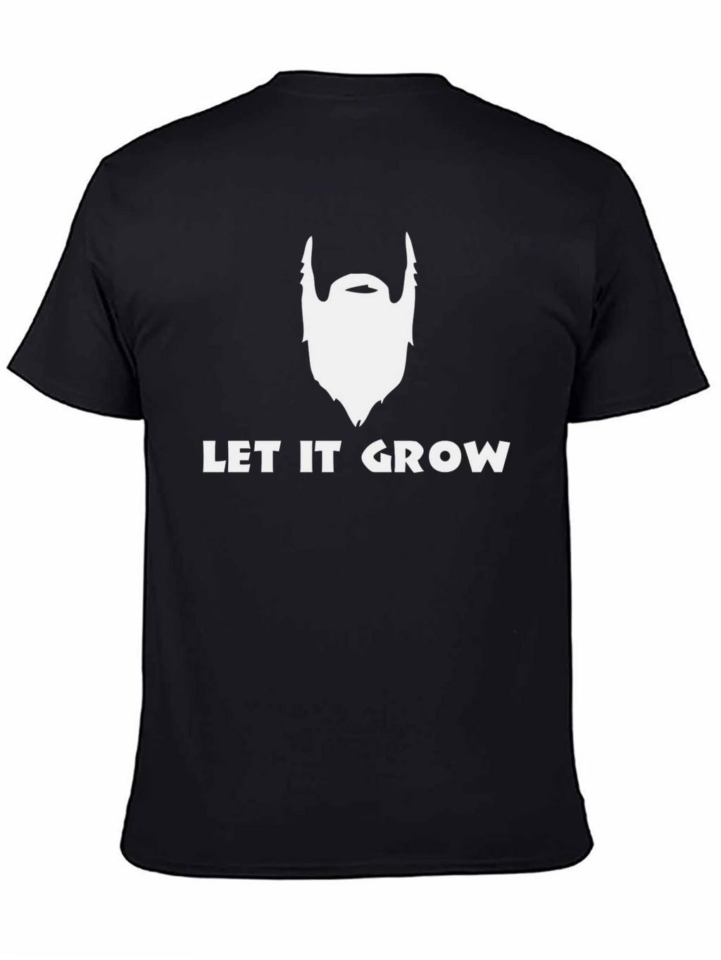 Let It Grow Beard Graphic Tee - Black