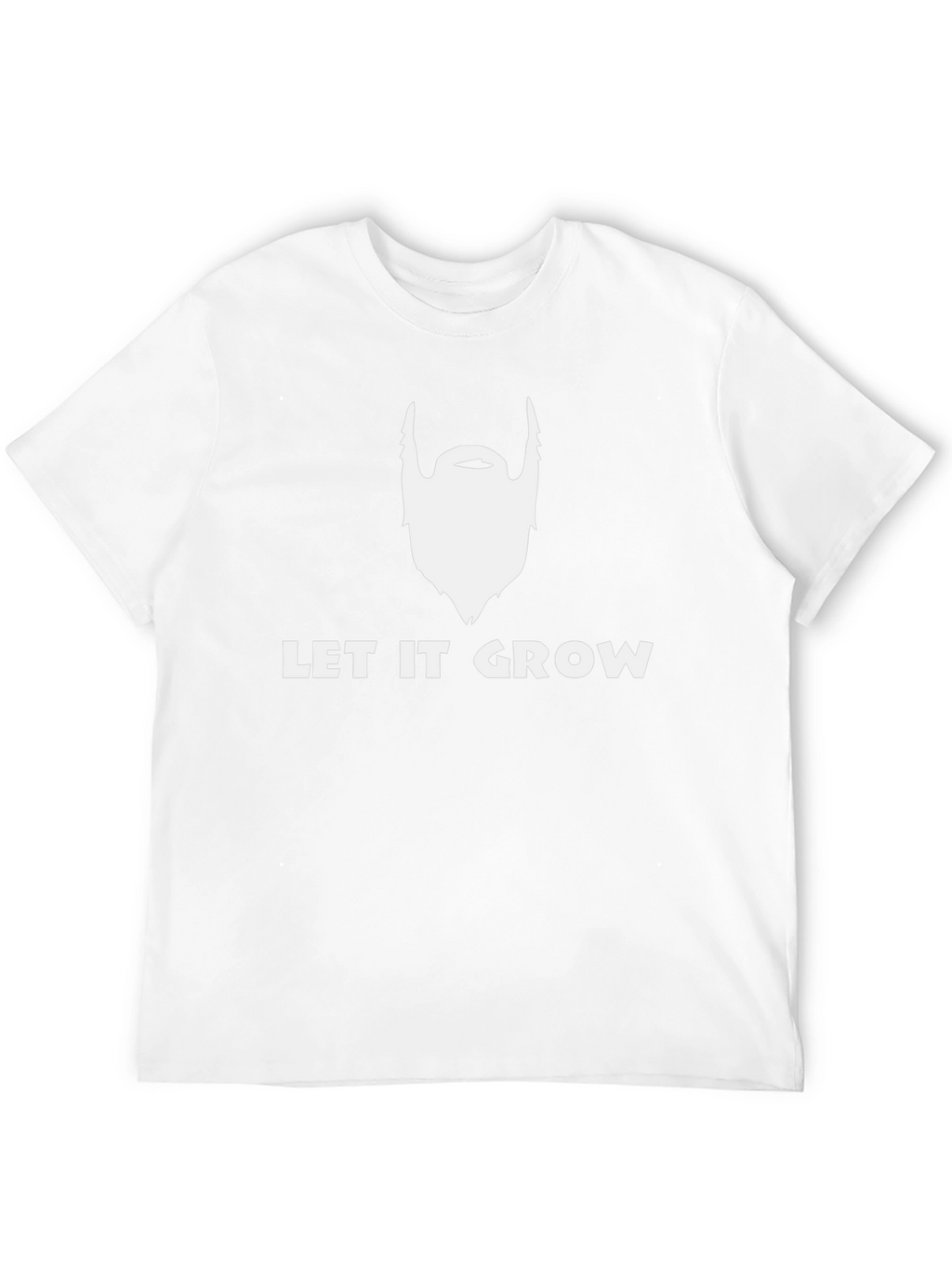 Let It Grow Beard Graphic Tee - Black