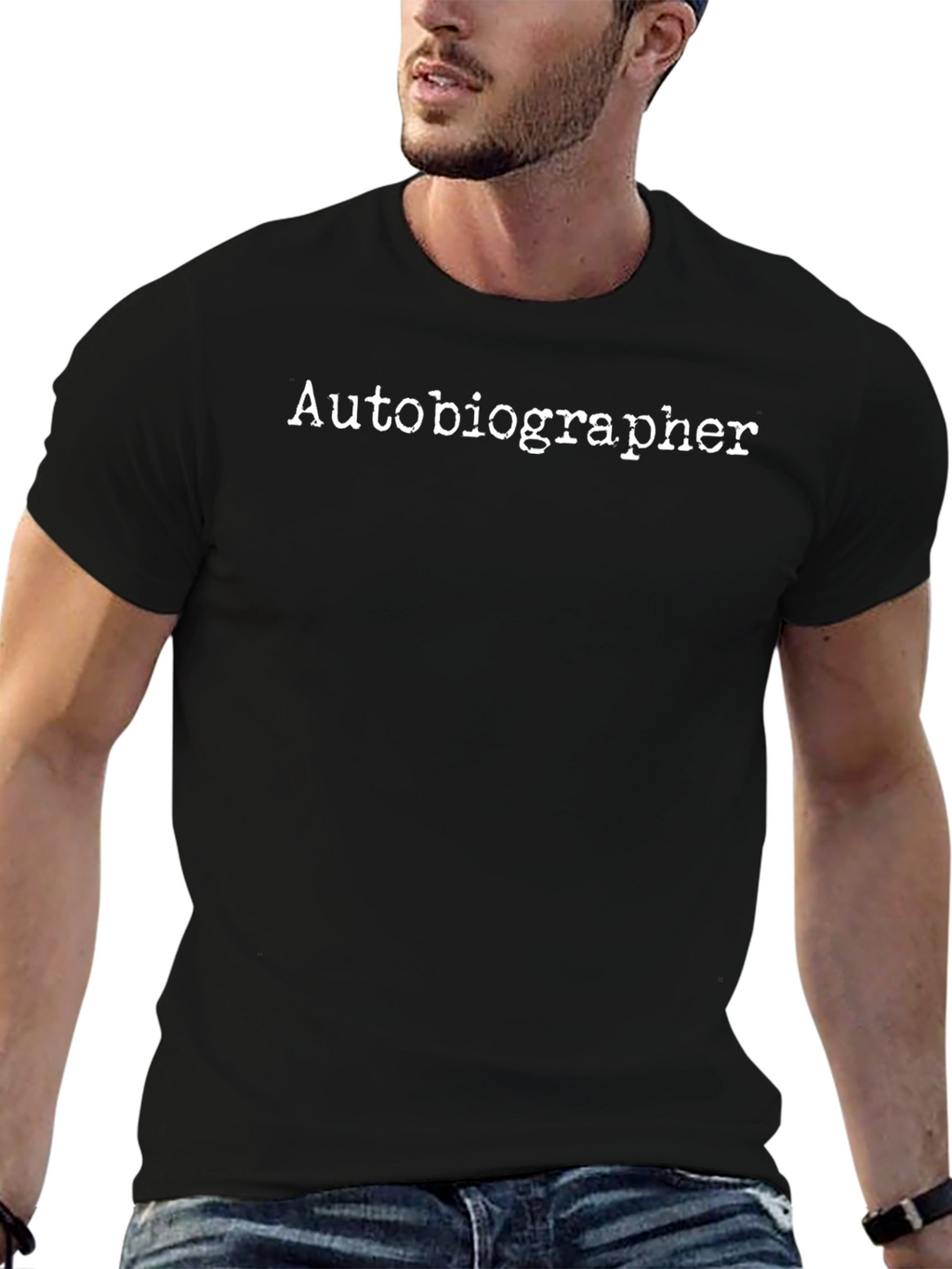 Autobiographer Black T-Shirt - Novelty Writer Apparel