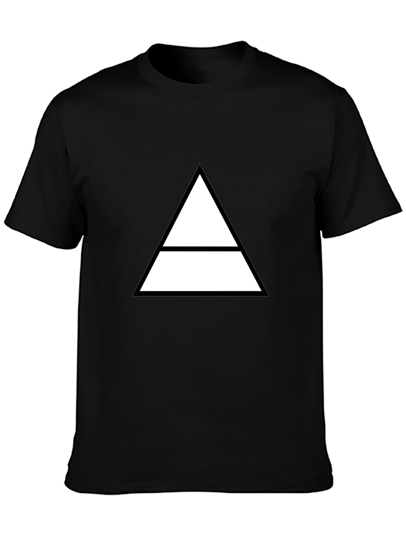 Geometric Graphic Tee - Minimalist Triangle Design