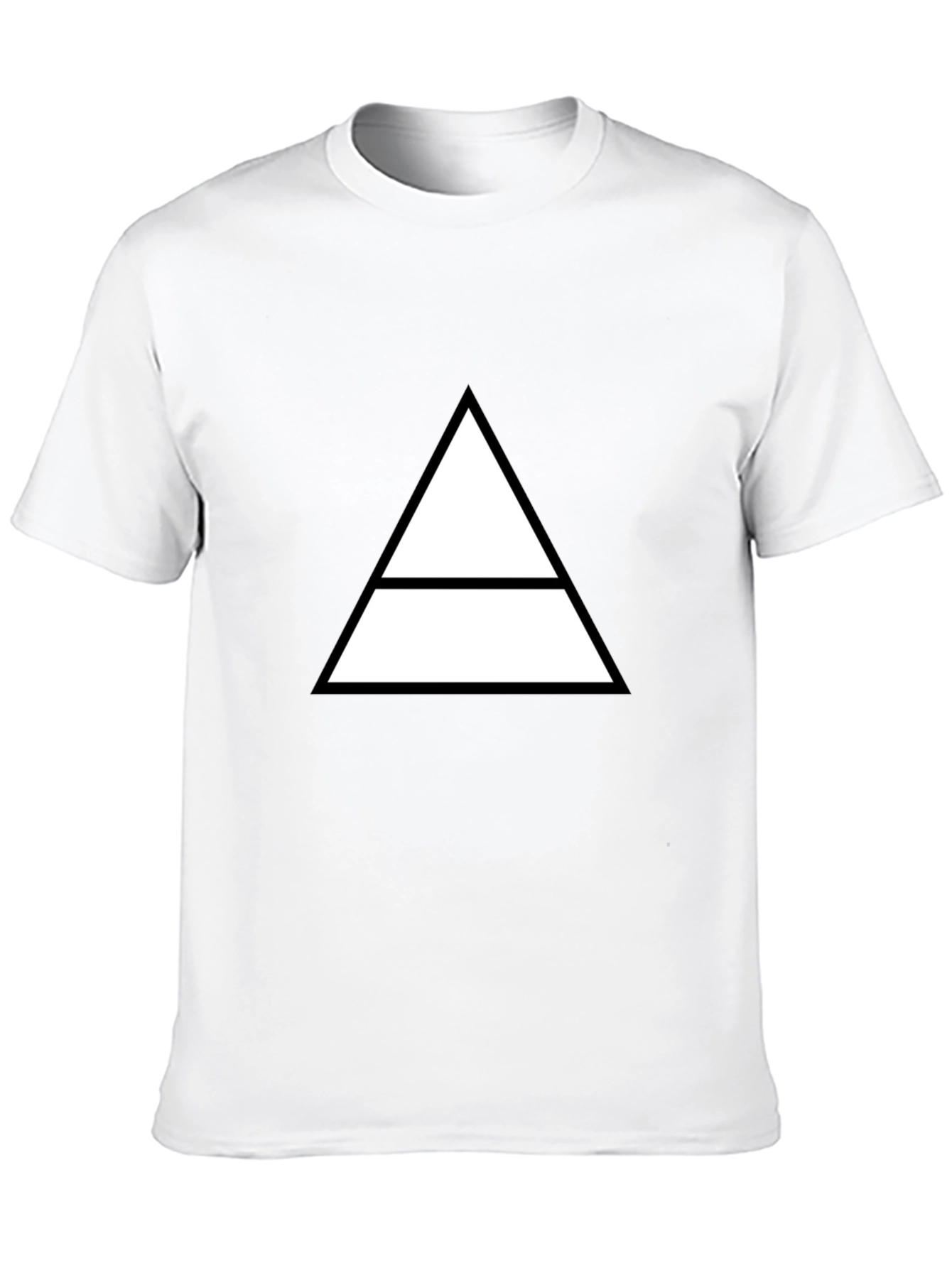 Geometric Graphic Tee - Minimalist Triangle Design