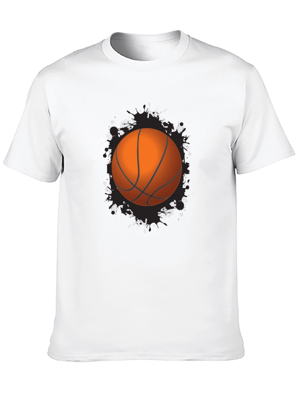 Basketball Graphic Tee - Black Cotton Blend
