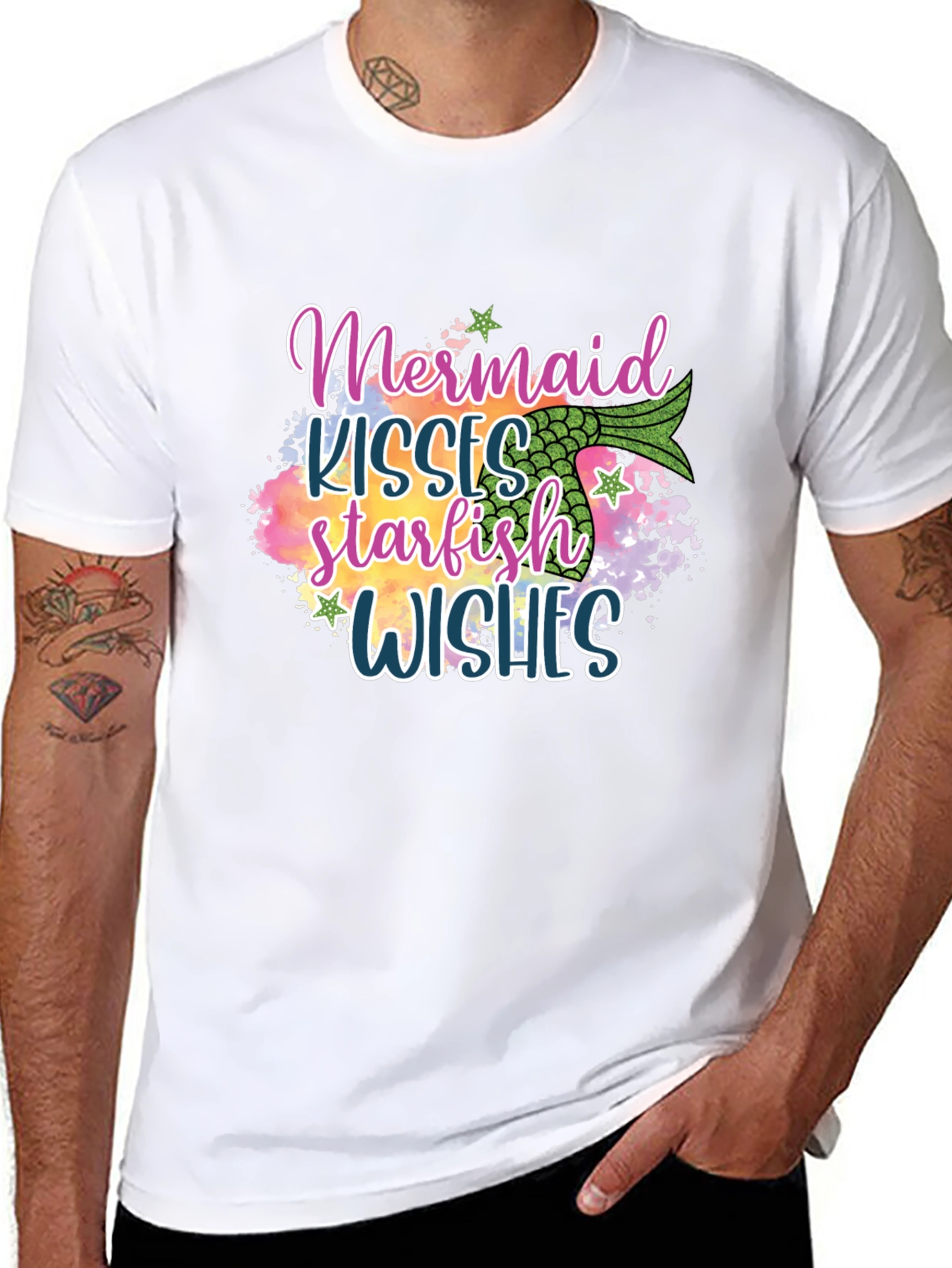 Mermaid Kisses Starfish Wishes Graphic Tee