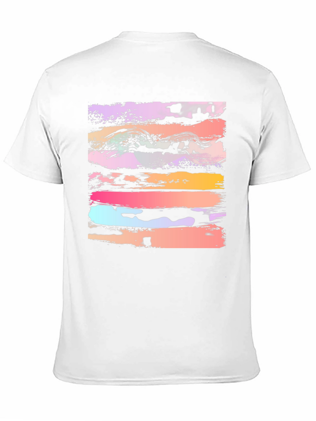 Abstract Brushstroke Graphic Black T-Shirt