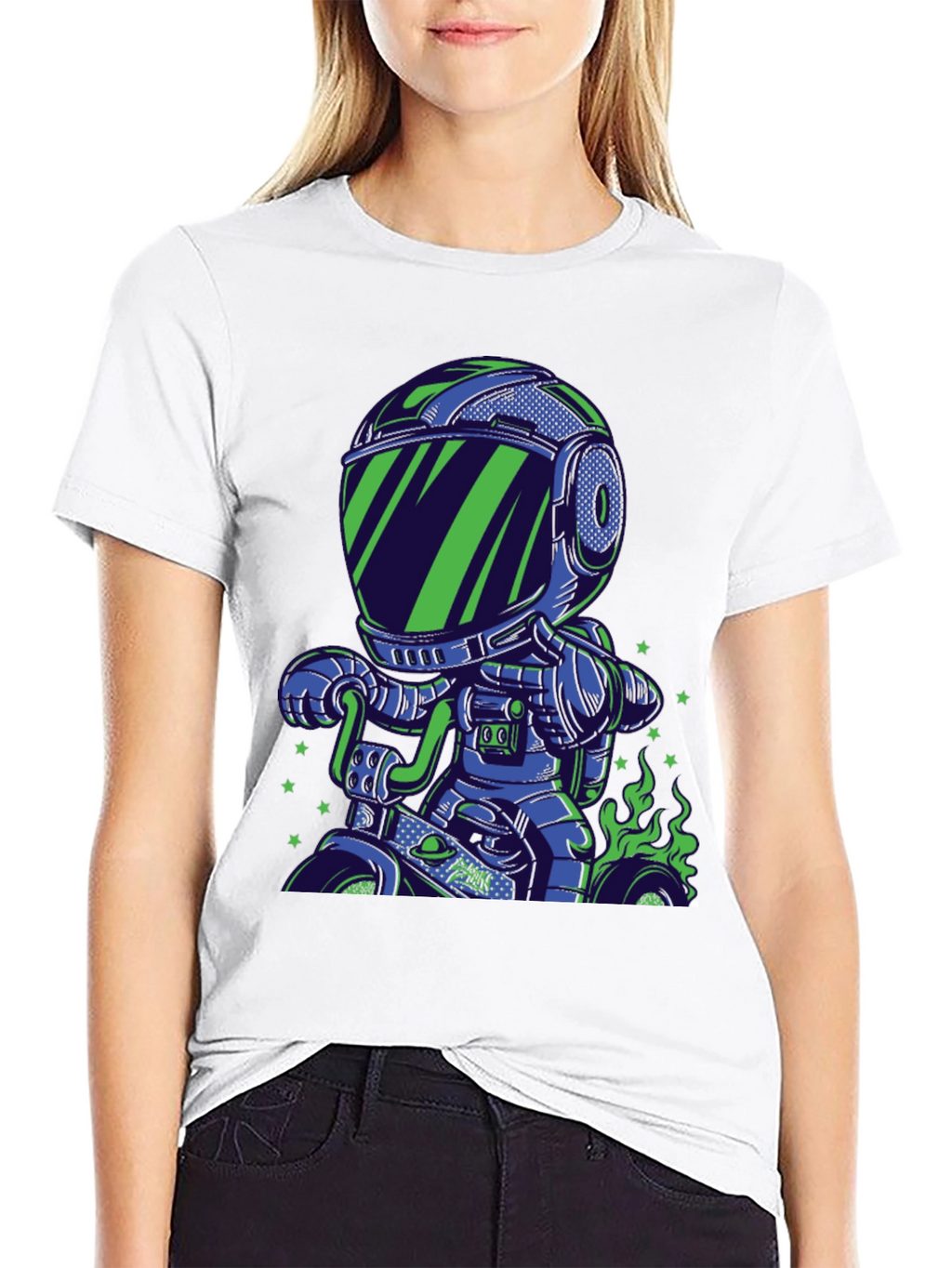 Astronaut Motorbike Graphic T-Shirt