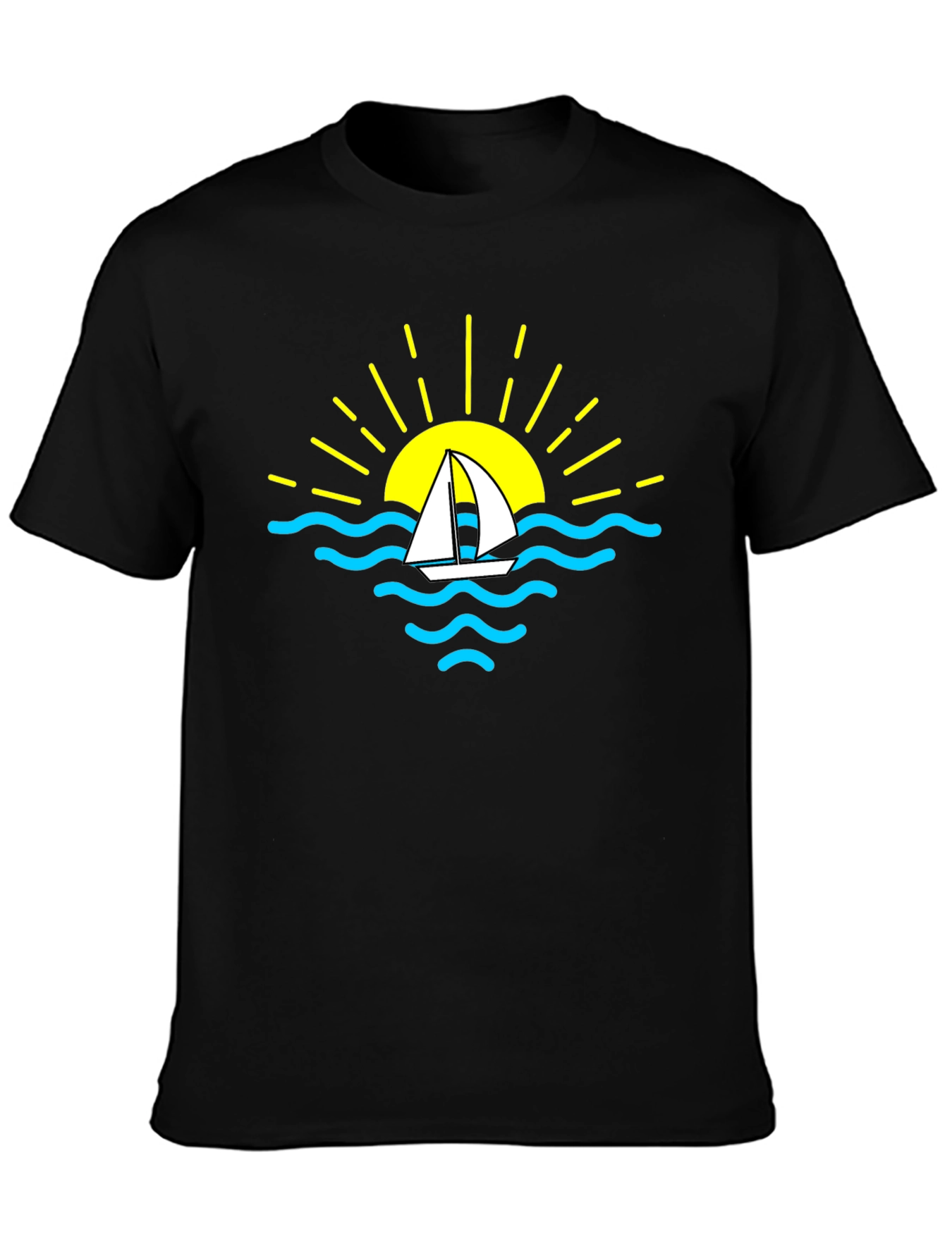 Sailboat Sunset Graphic T-Shirt