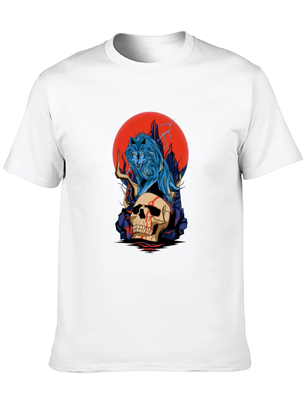 Wolf and Skull Graphic Tee