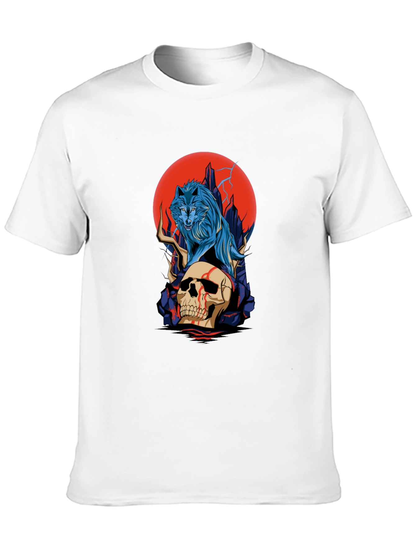 Wolf and Skull Graphic Tee