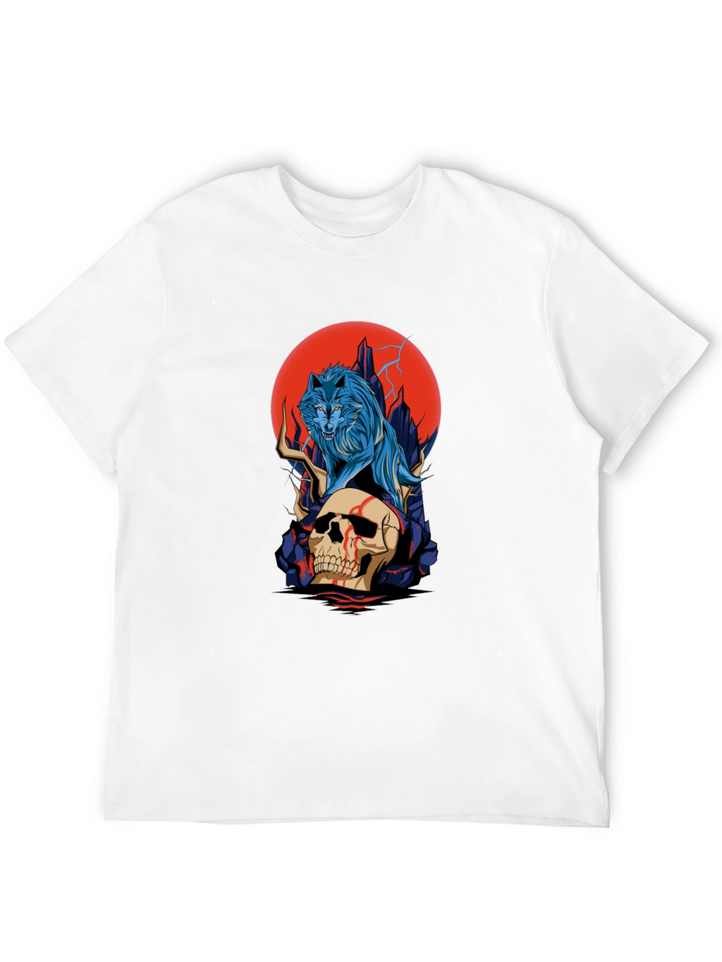 Wolf and Skull Graphic Tee