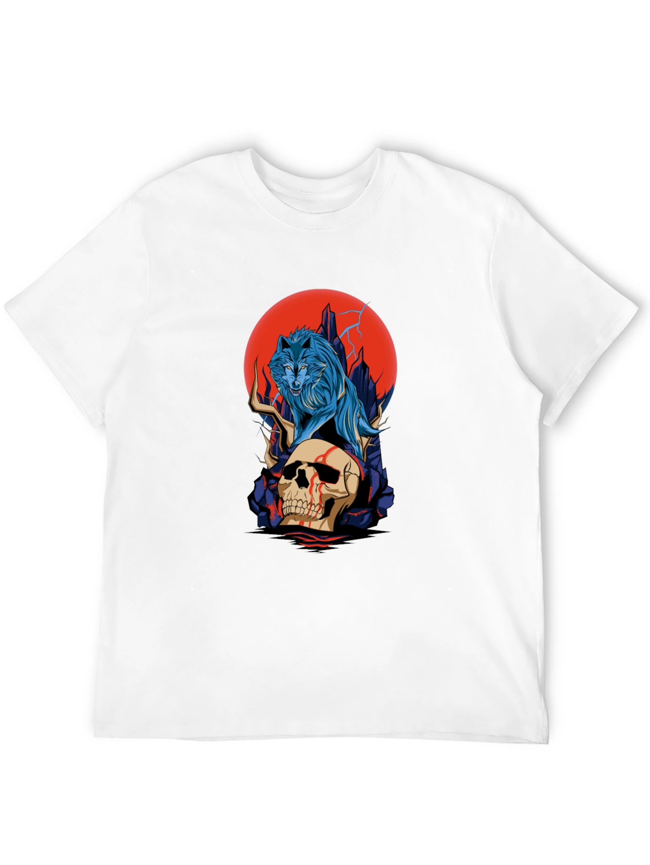 Wolf and Skull Graphic Tee
