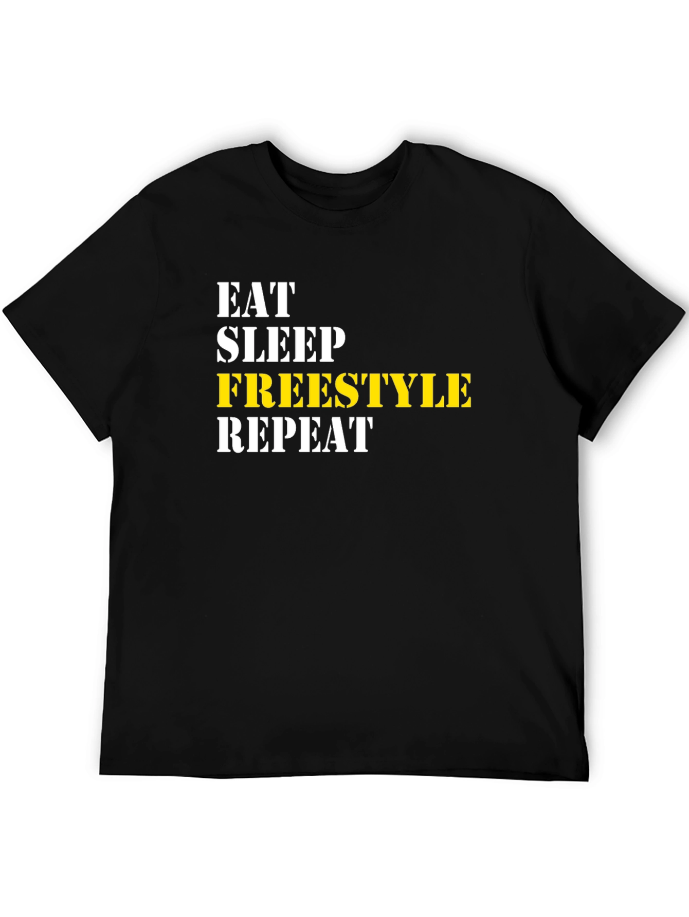 Eat Sleep Freestyle Repeat Black T-Shirt