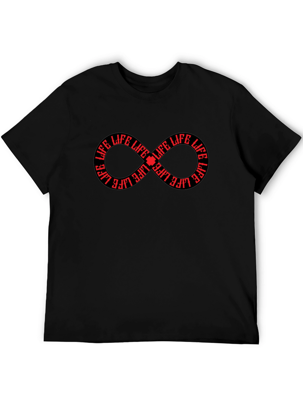 Life Infinity Symbol Black T-Shirt