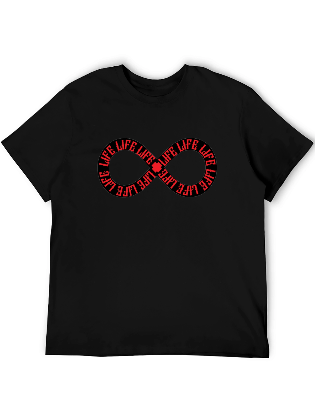 Life Infinity Symbol Black T-Shirt